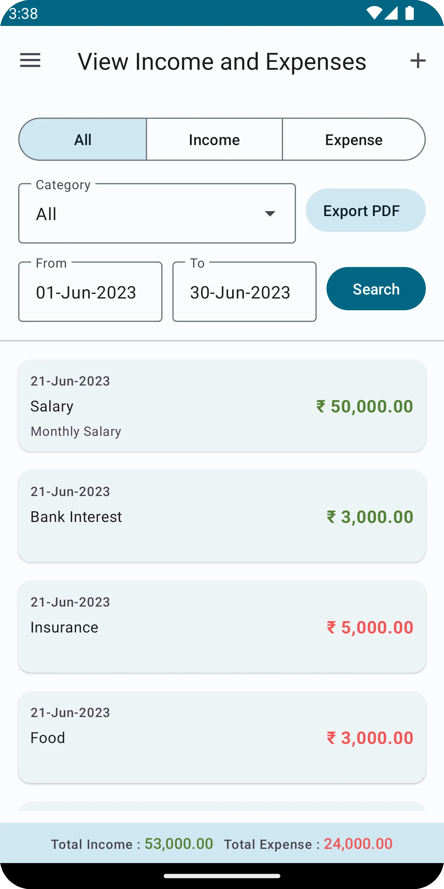 Daily Expense Recorder | Indus Appstore | Screenshot