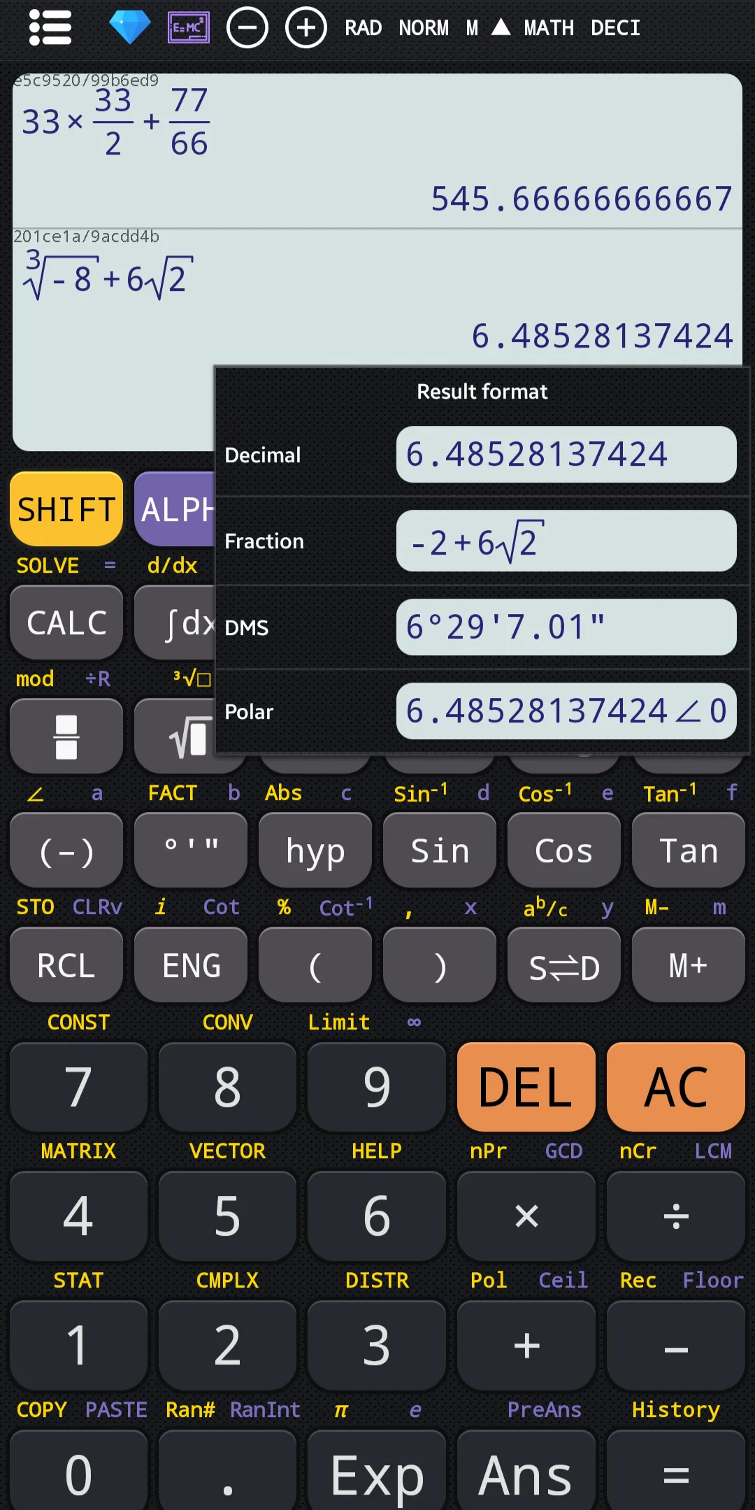 Scientific calculator plus 991 | Indus Appstore | Screenshot