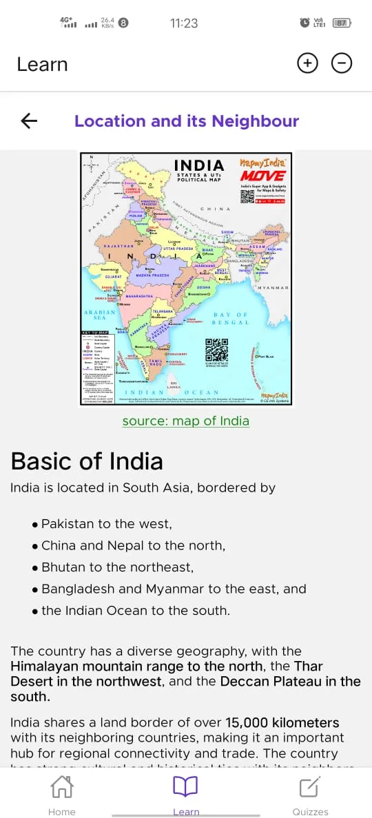 Indian Geography | Indus Appstore | Screenshot