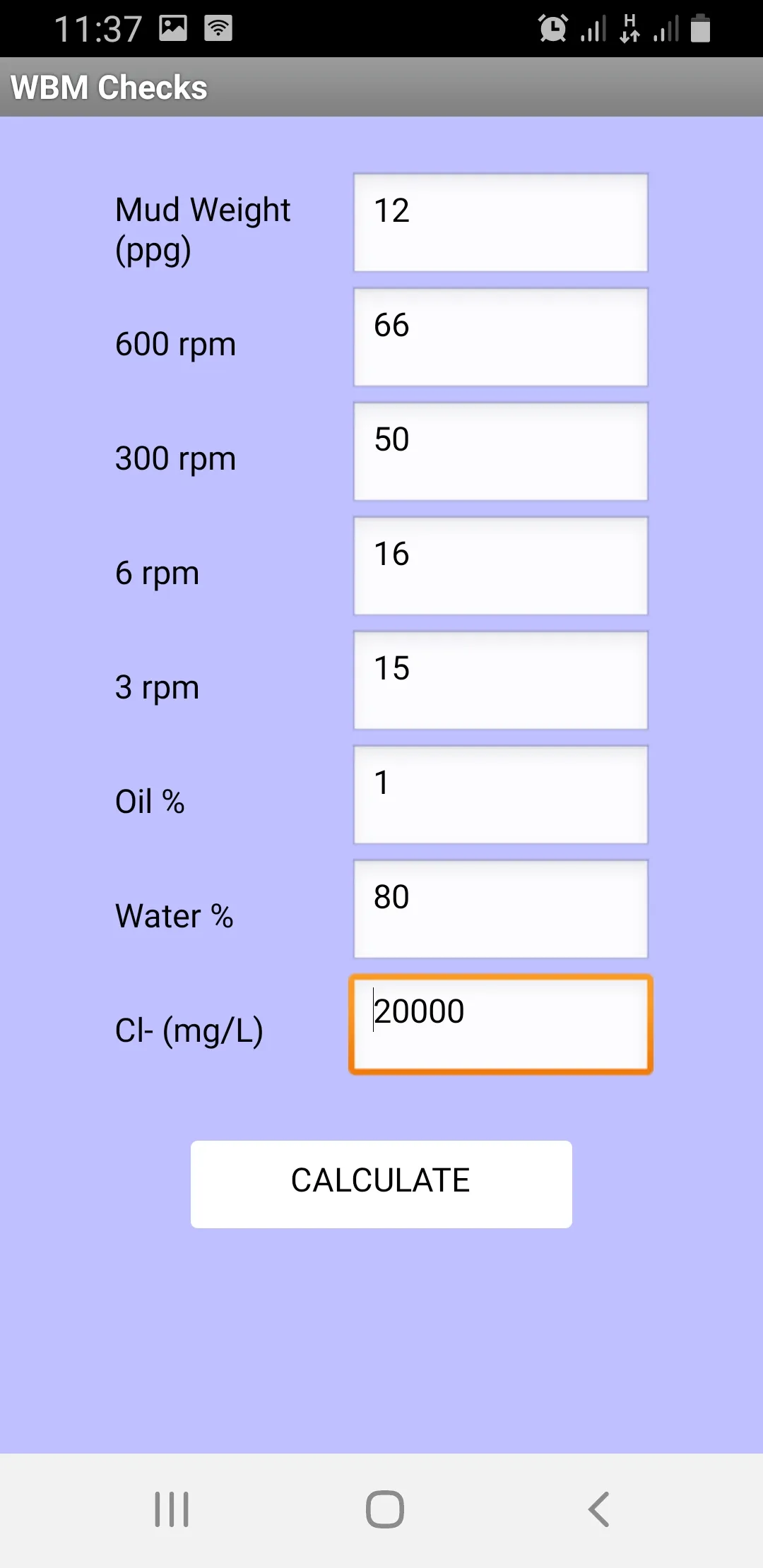 Mud Engineering Calculator | Indus Appstore | Screenshot