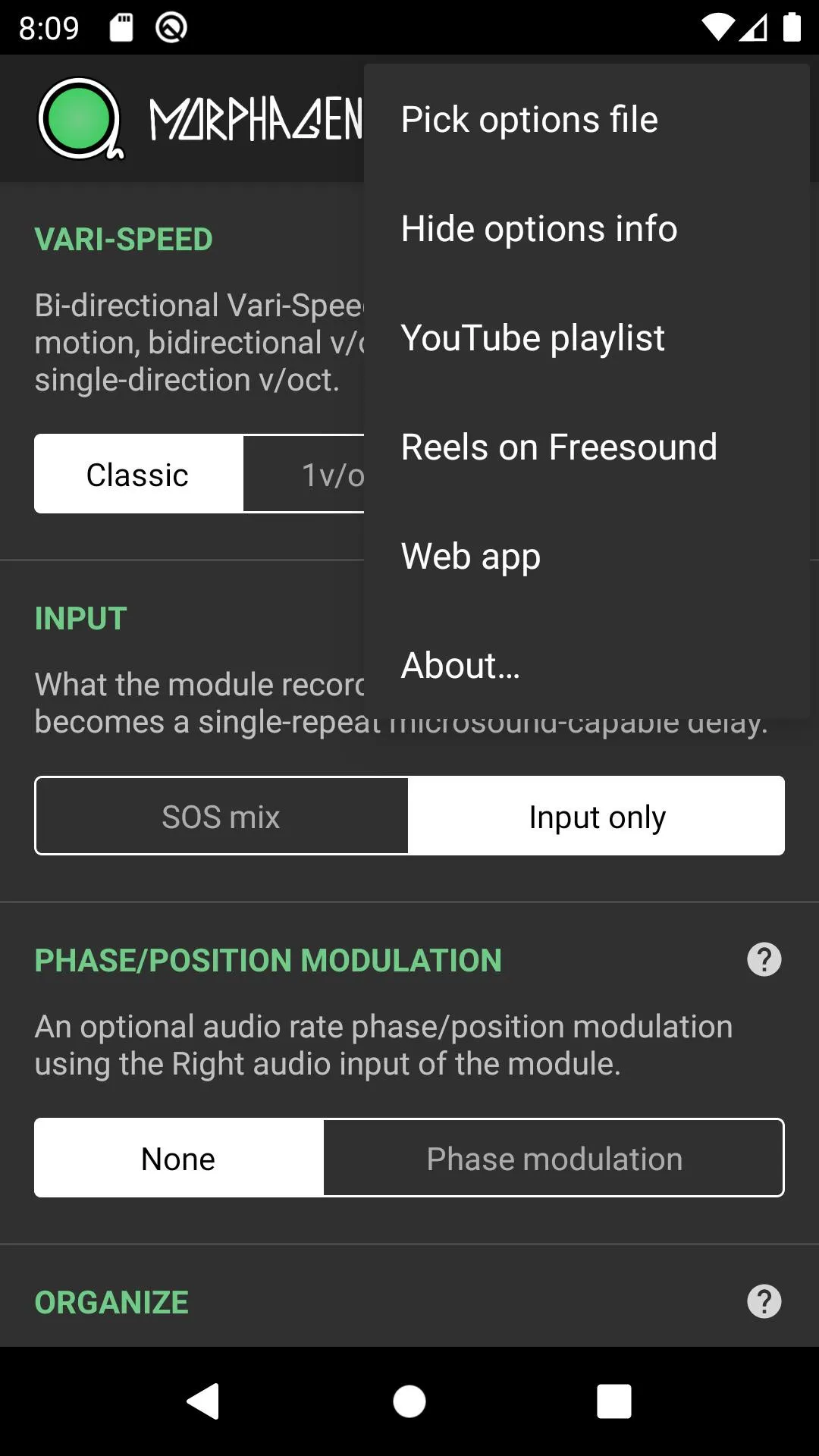 Morphagene options | Indus Appstore | Screenshot