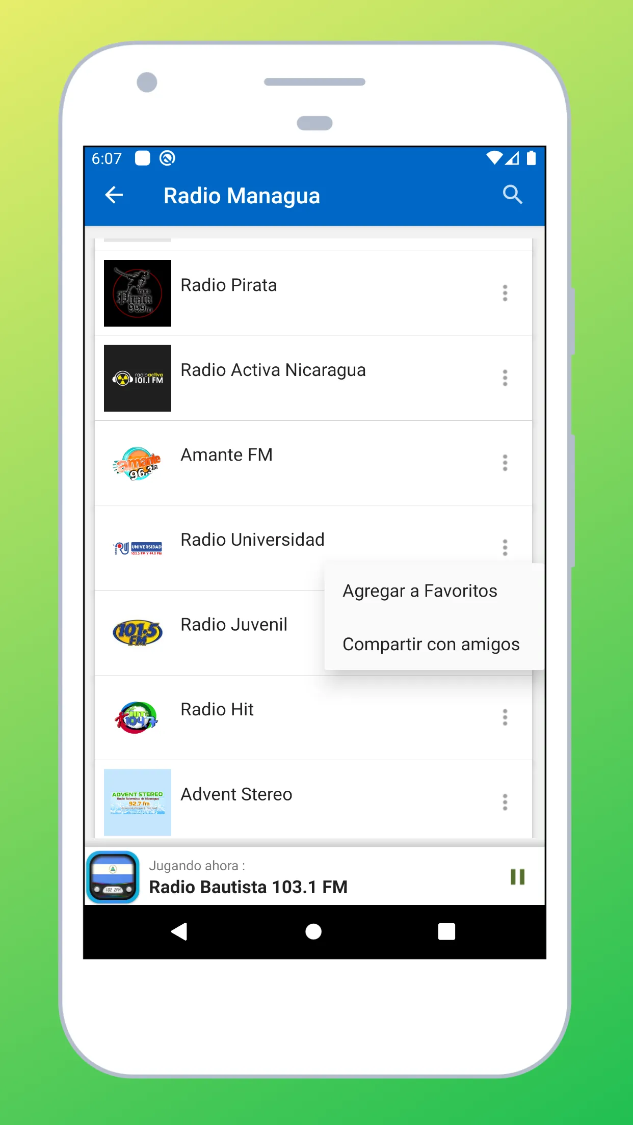 Radio Nicaragua + Radio Online | Indus Appstore | Screenshot