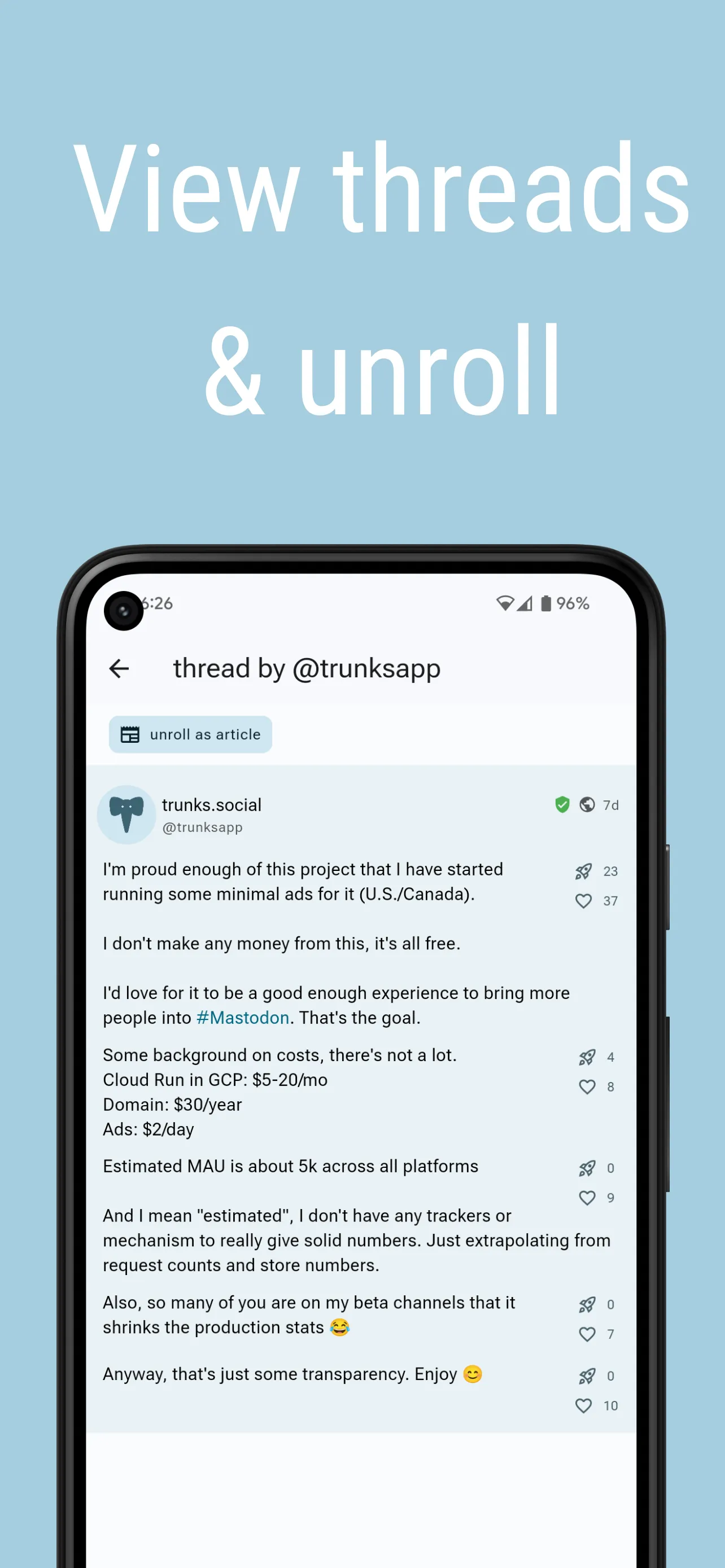 trunks for Mastodon | Indus Appstore | Screenshot