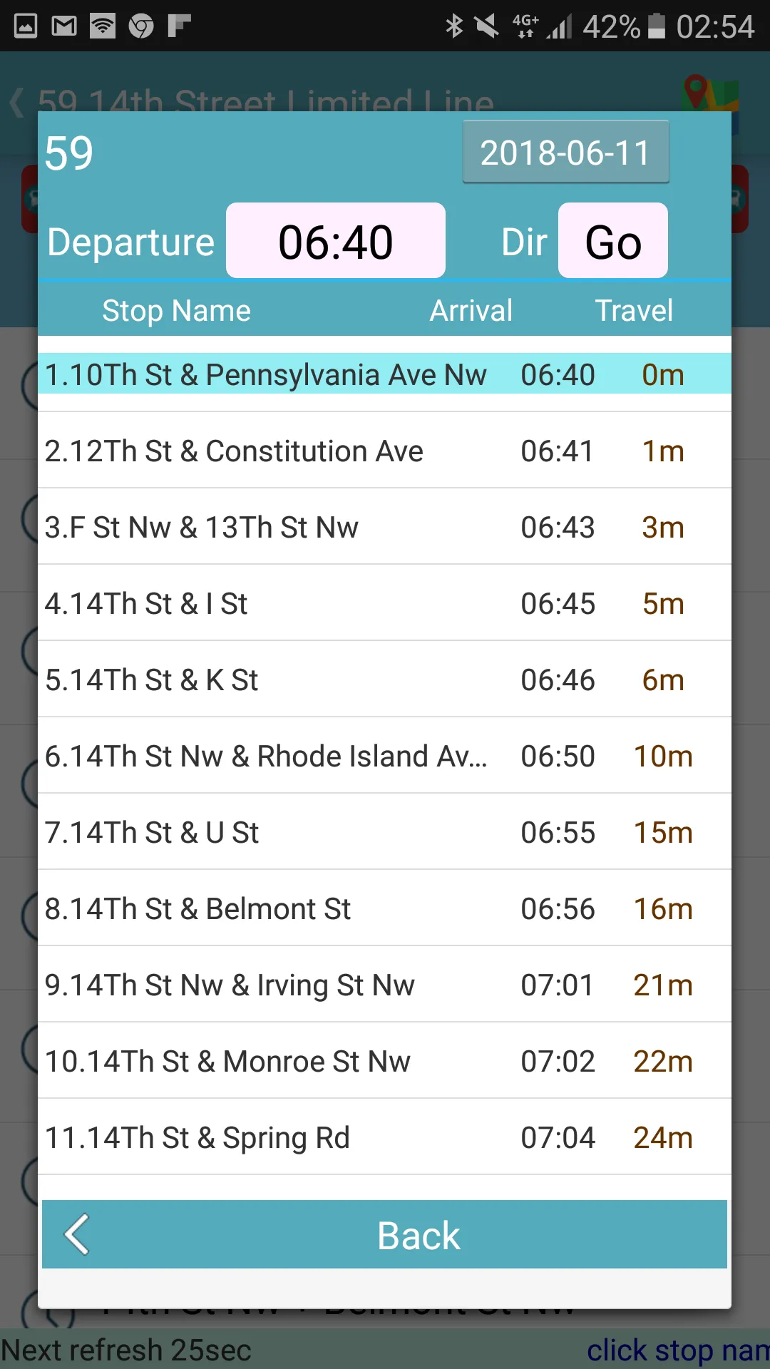 Washington DC Bus Tracker | Indus Appstore | Screenshot