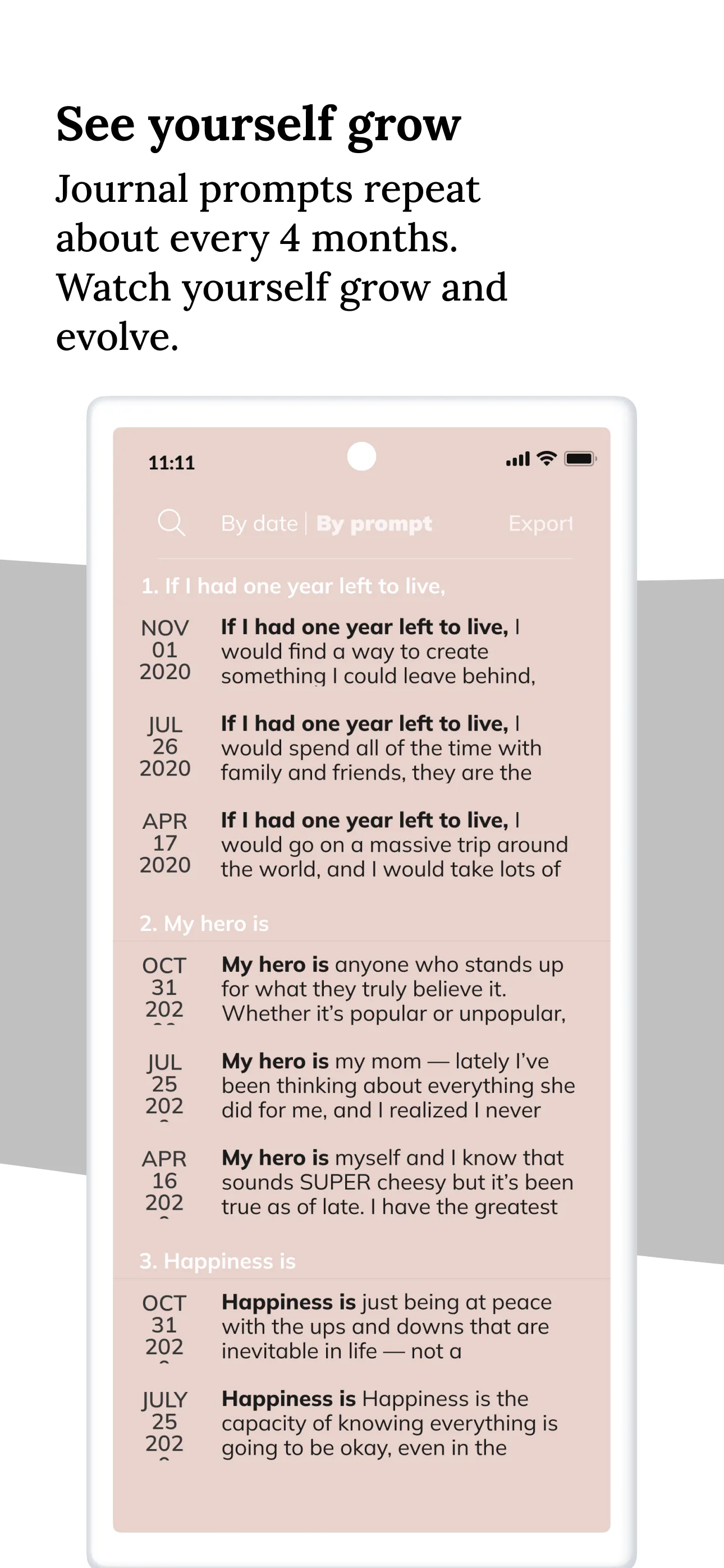 Prompted Journal self care app | Indus Appstore | Screenshot