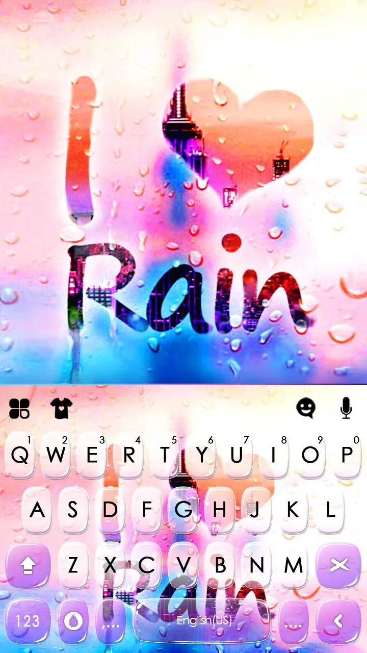 Color Raindrops Keyboard Theme | Indus Appstore | Screenshot