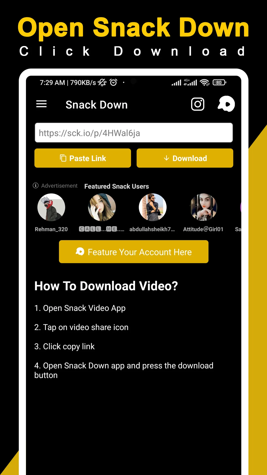 Video Downloader for Snack Vid | Indus Appstore | Screenshot