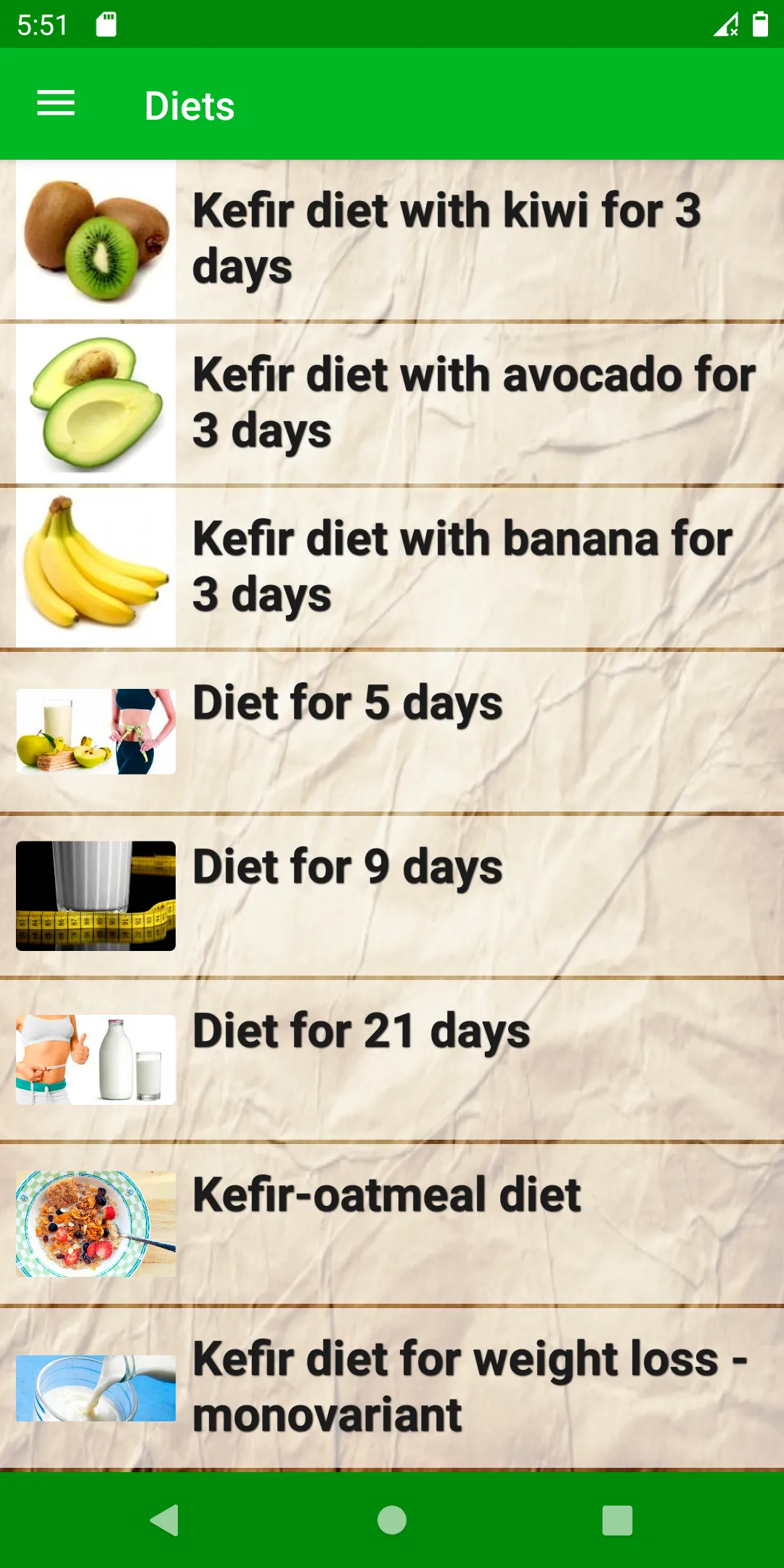 Kefir diet and dishes on kefir | Indus Appstore | Screenshot