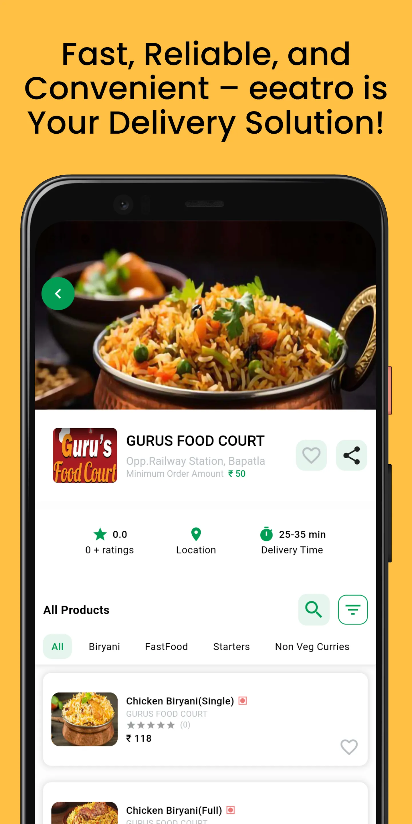 eeatro : Food Delivery | Indus Appstore | Screenshot