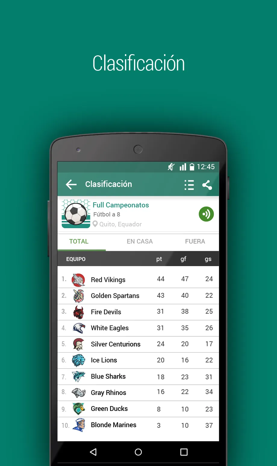 Full Campeonatos | Indus Appstore | Screenshot