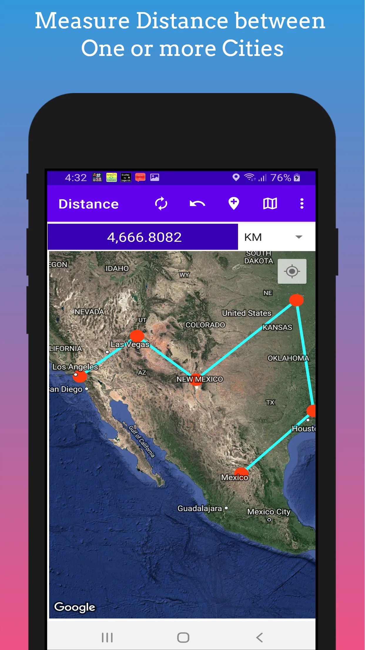 GPS Distance Measurement | Indus Appstore | Screenshot