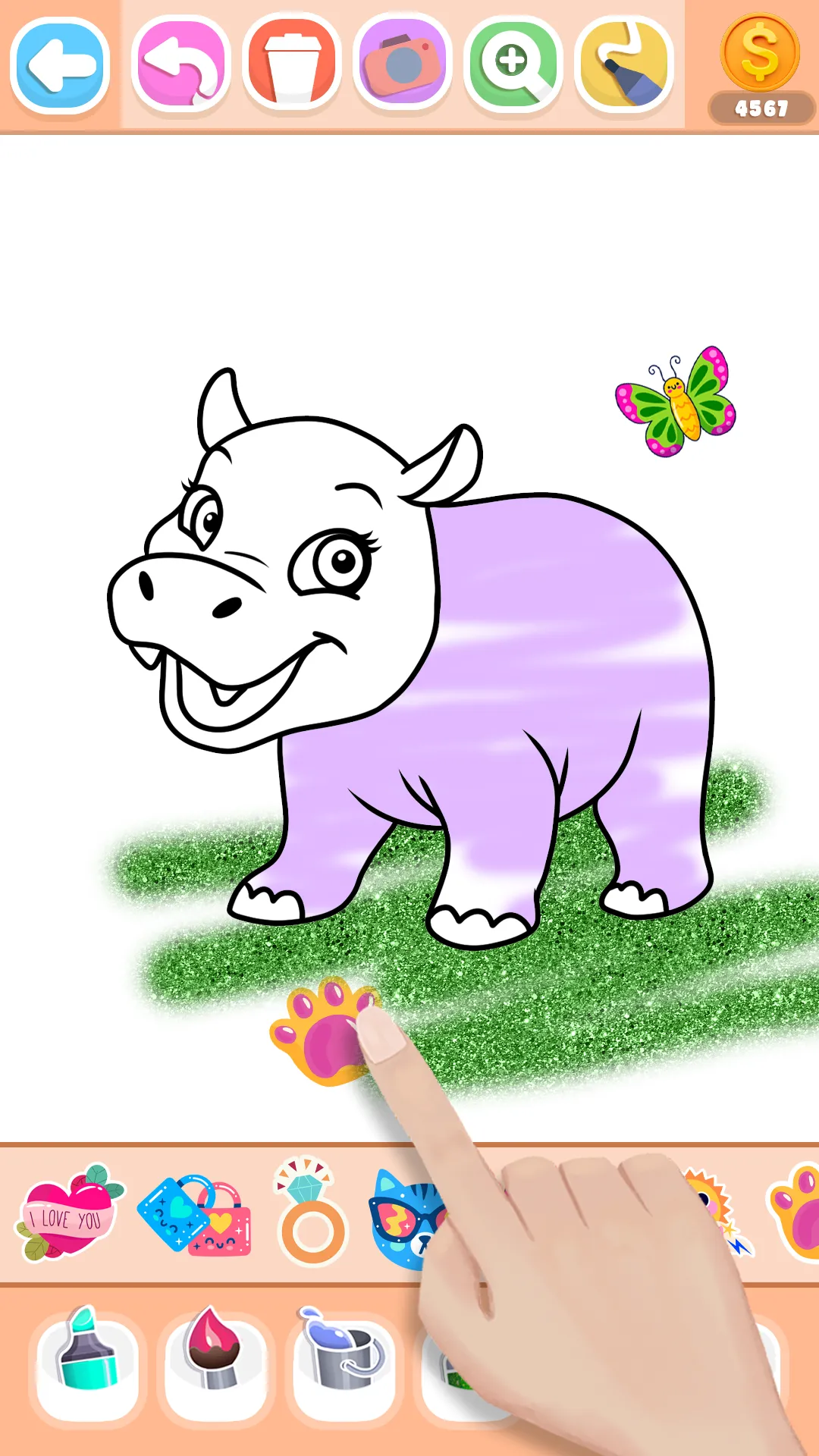 Animals Coloring Book Glitter | Indus Appstore | Screenshot