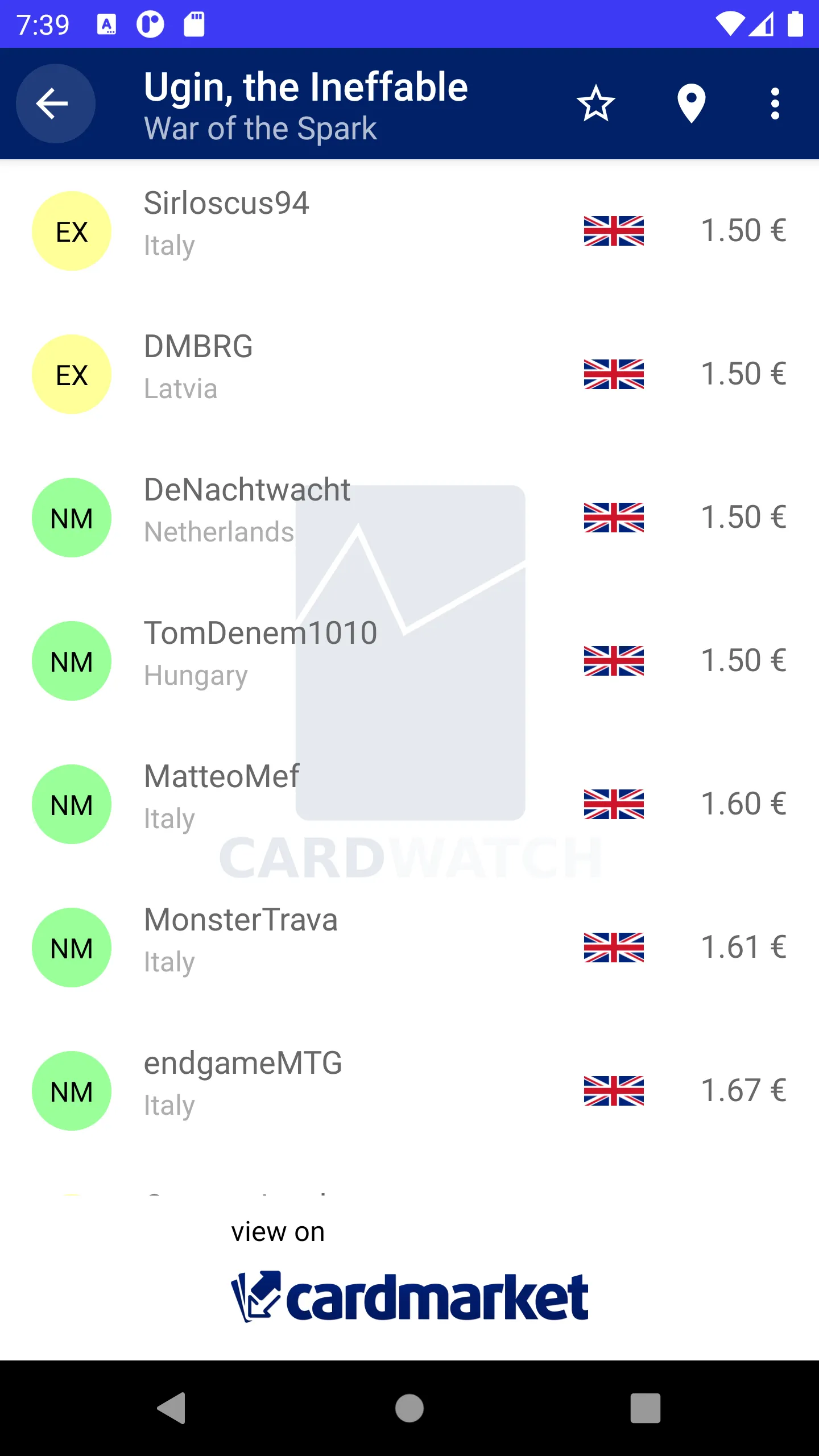 CardWatch MTG, PKM, YGO Prices | Indus Appstore | Screenshot