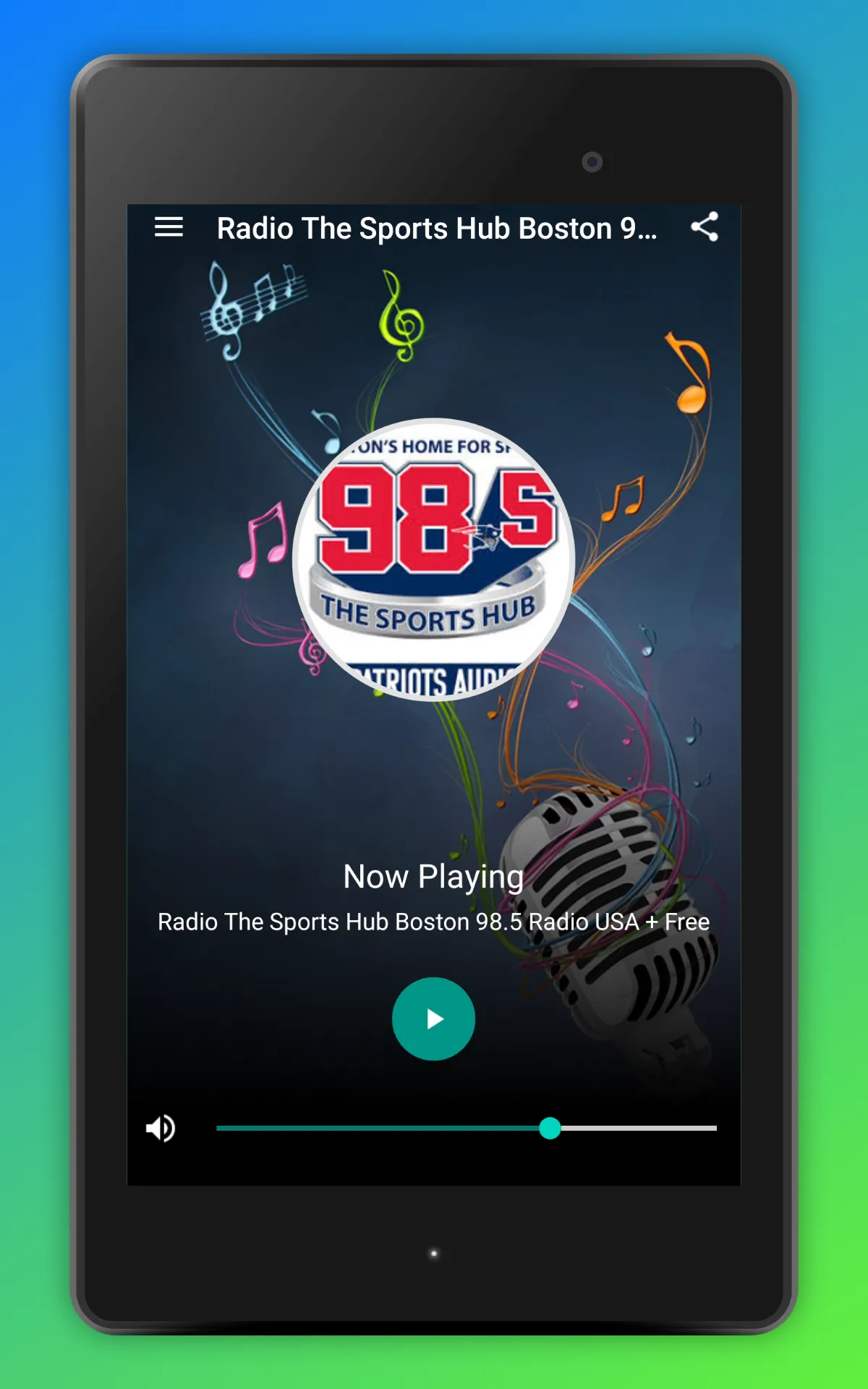 The Sports Hub 98.5 Radio App | Indus Appstore | Screenshot