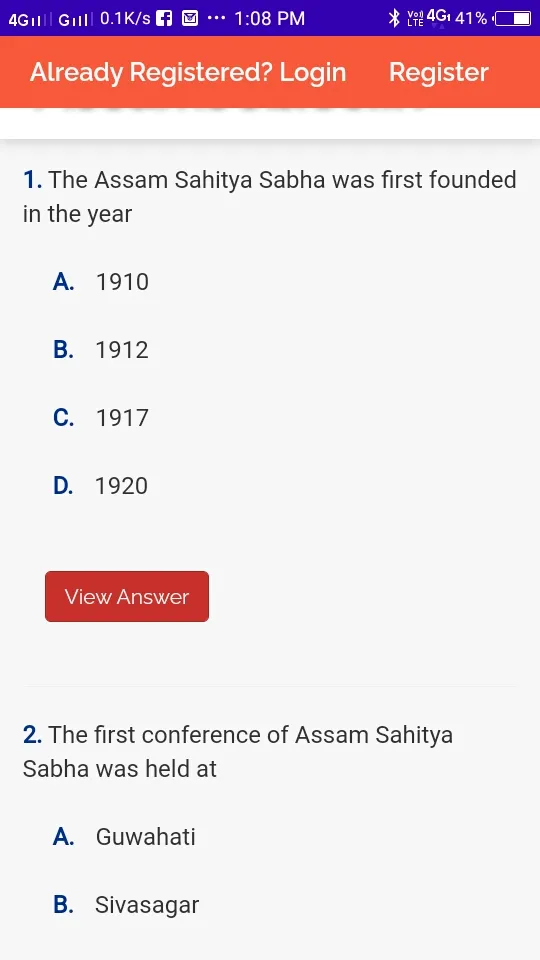 Assamjob |  MCQs & MOCK Test | Indus Appstore | Screenshot