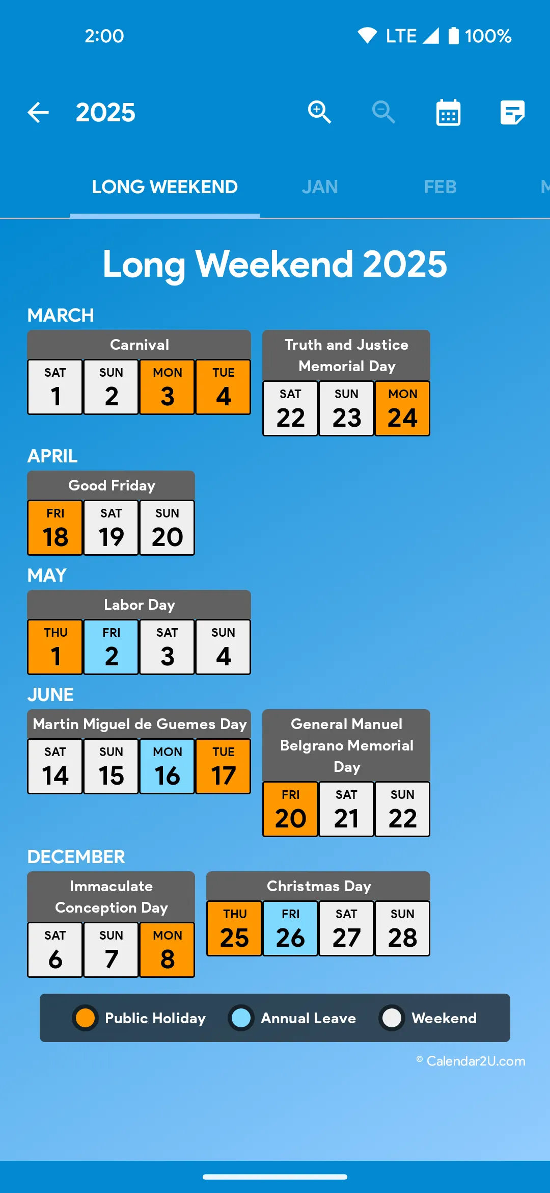 Argentina Calendar - Reminder | Indus Appstore | Screenshot