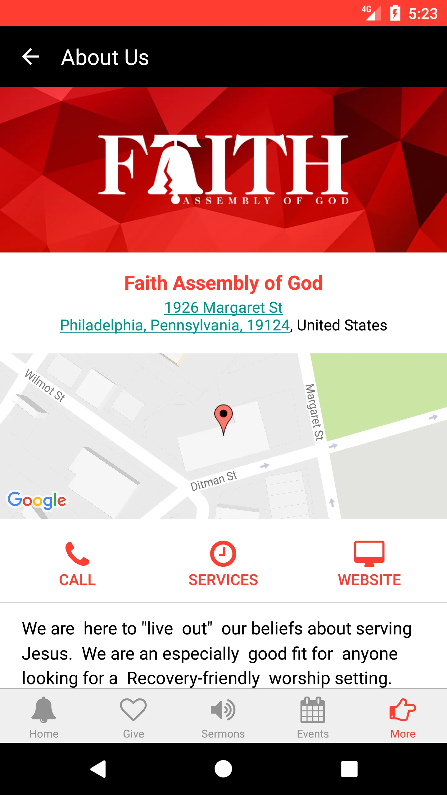 Faith AG Philadelphia | Indus Appstore | Screenshot