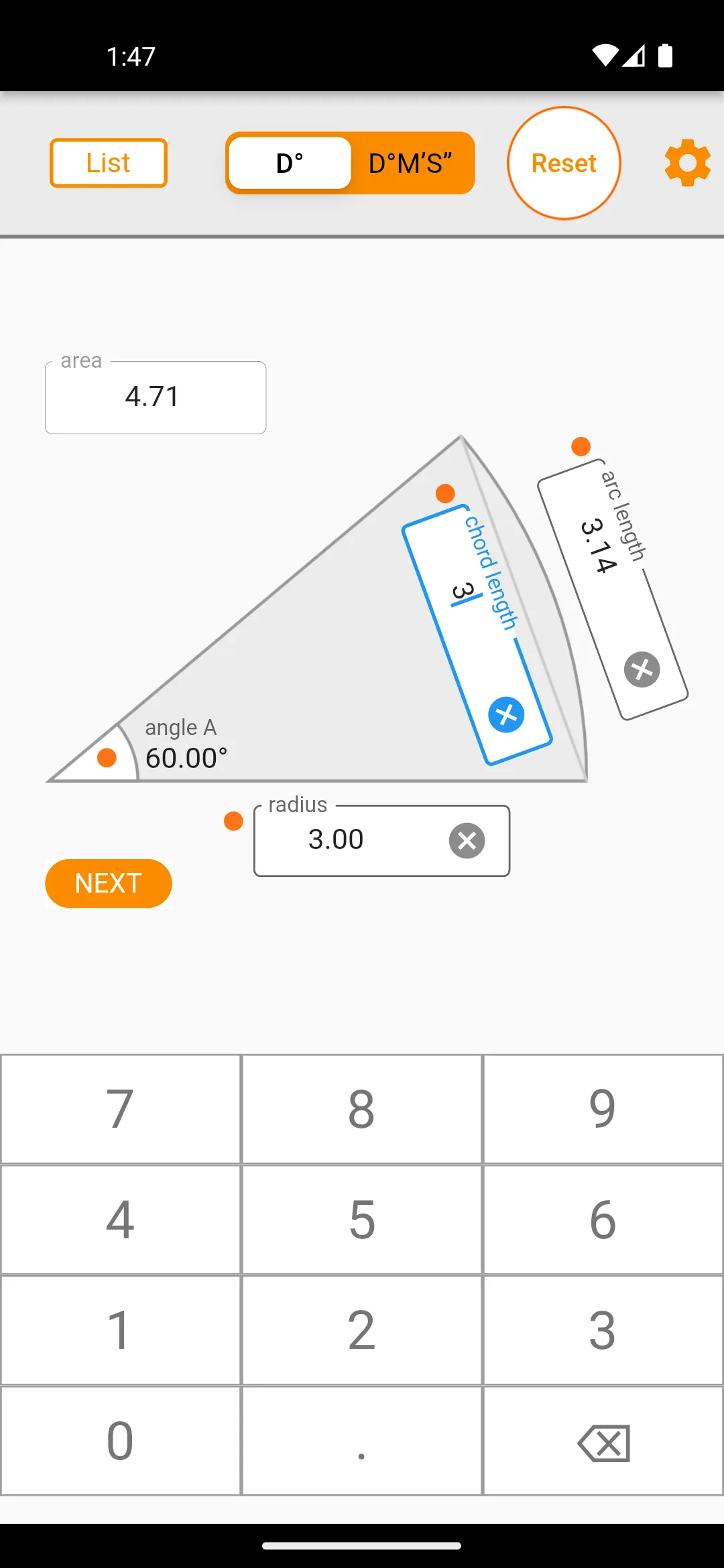 Figure calculator ShapeInfo | Indus Appstore | Screenshot