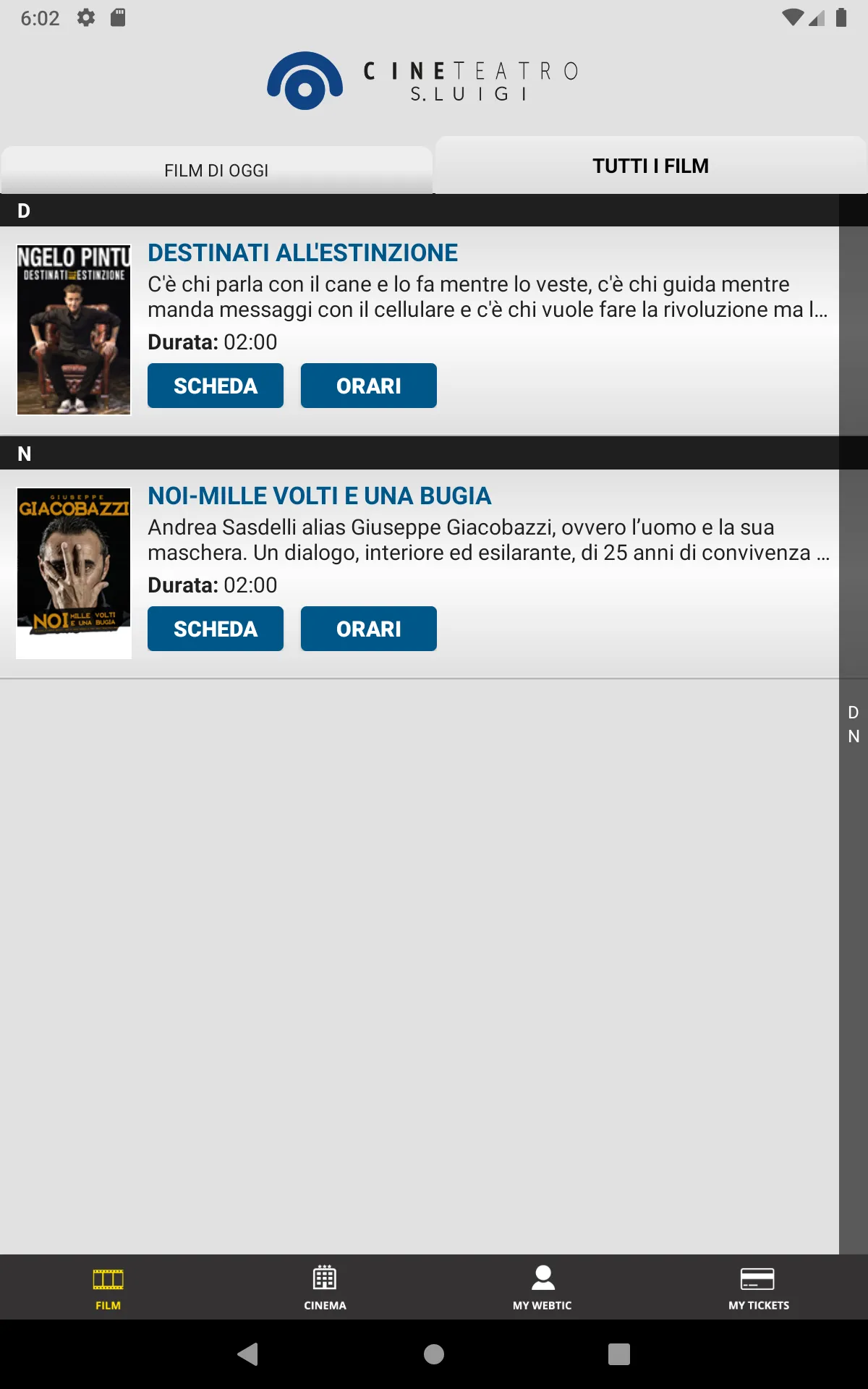 Webtic San Luigi Cineteatro | Indus Appstore | Screenshot