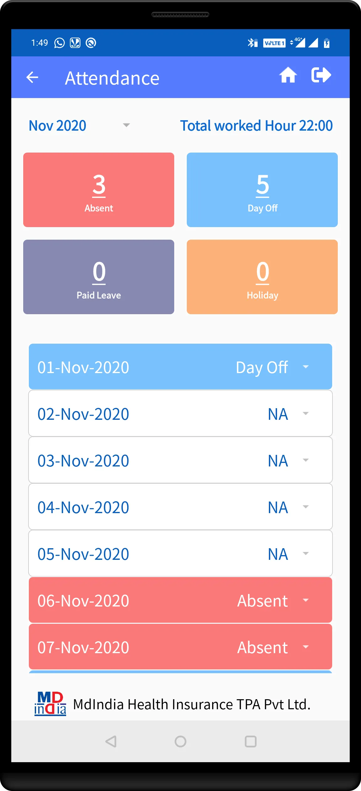 MDIndia HRMS | Indus Appstore | Screenshot