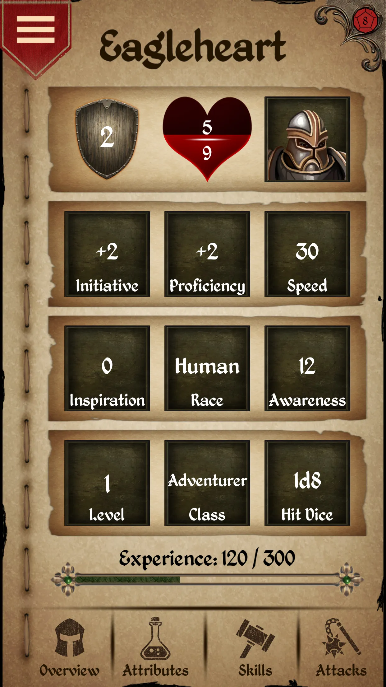 Character Sheet | Indus Appstore | Screenshot