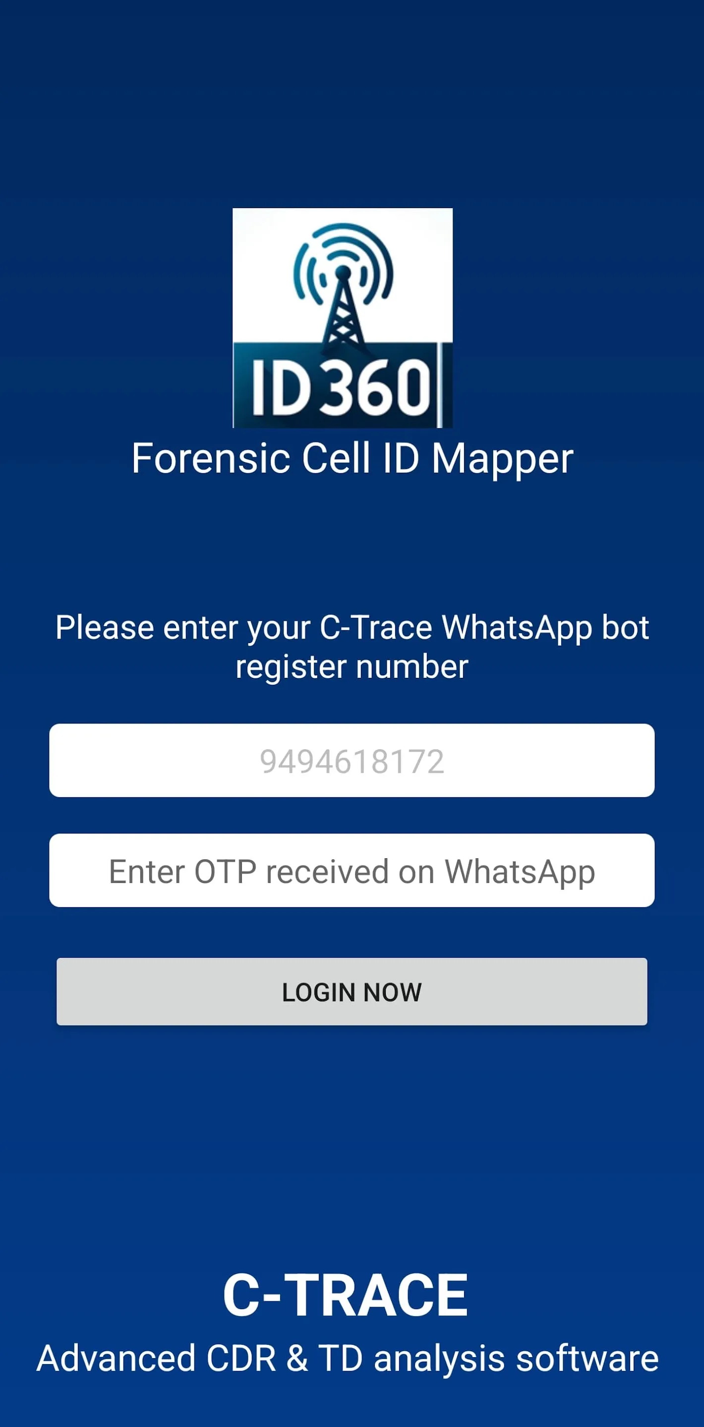 ID360 -Forensic Cell ID Mapper | Indus Appstore | Screenshot