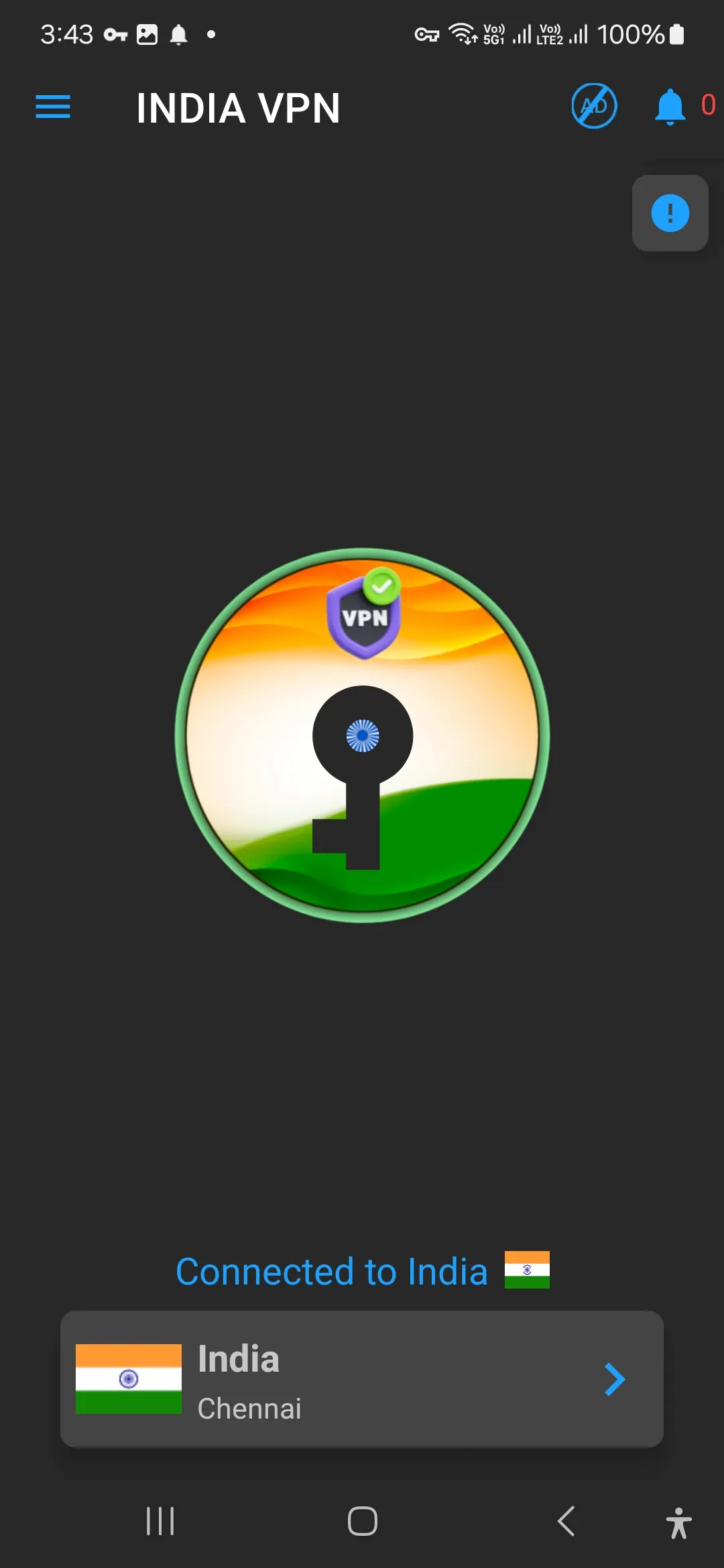 VPN INDIA -Secure & Fast Proxy | Indus Appstore | Screenshot