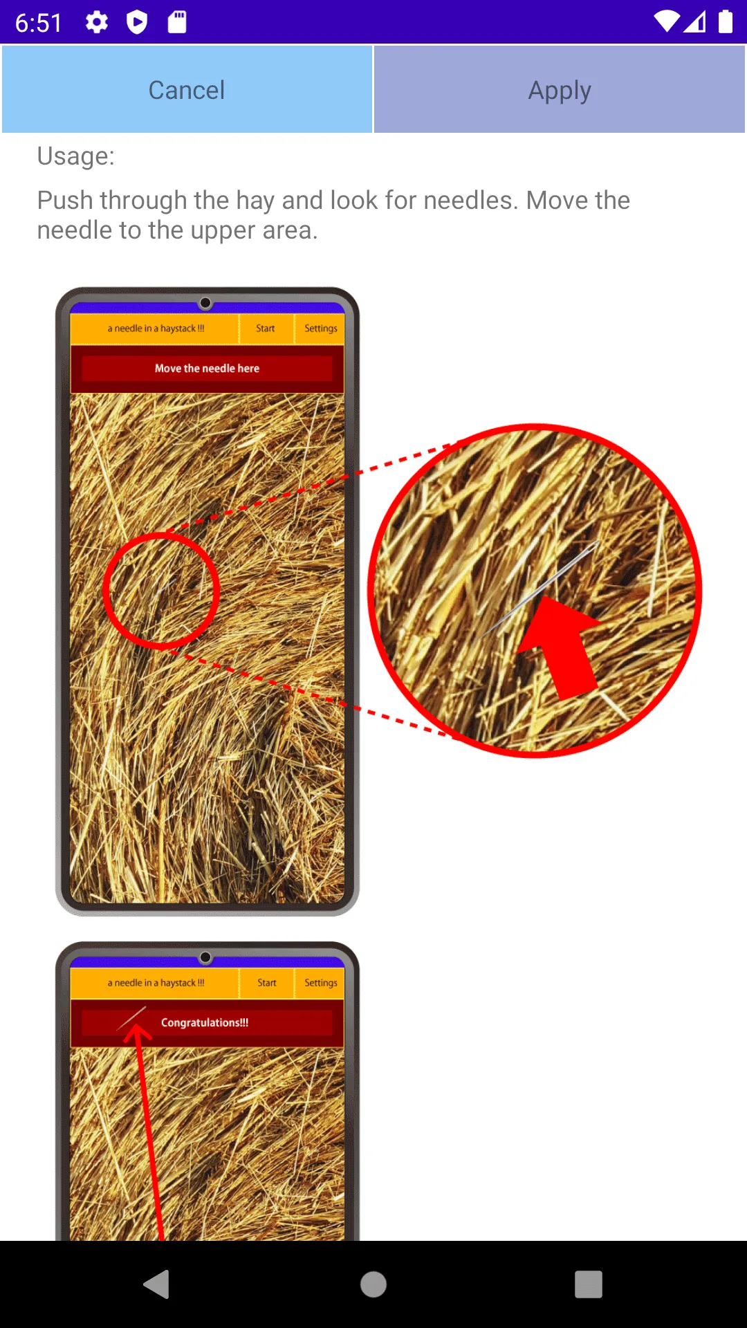 a needle in a haystack | Indus Appstore | Screenshot