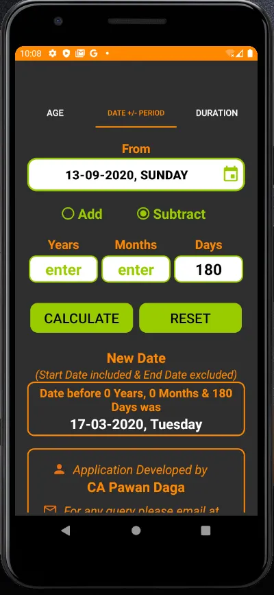 Date Calculator : Age | Date + | Indus Appstore | Screenshot