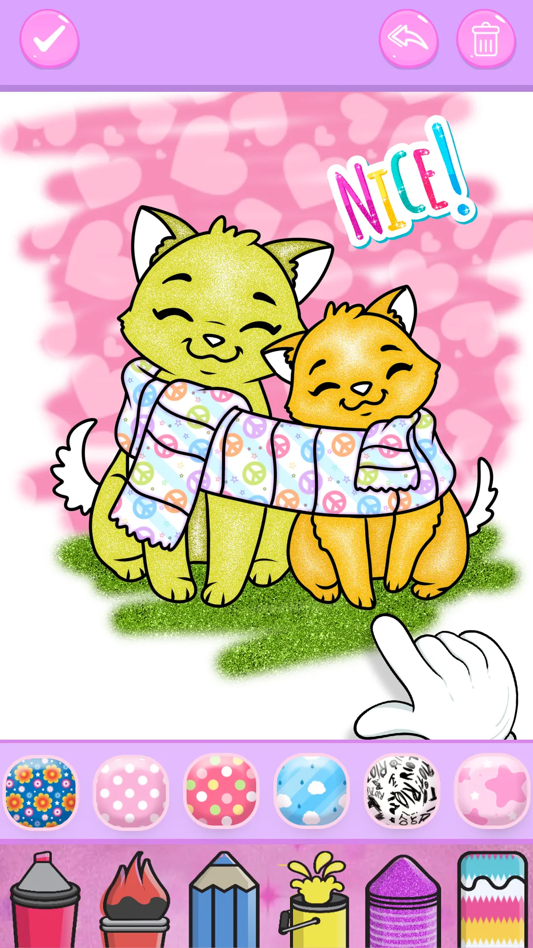 Cute Kitty Coloring Glitter | Indus Appstore | Screenshot