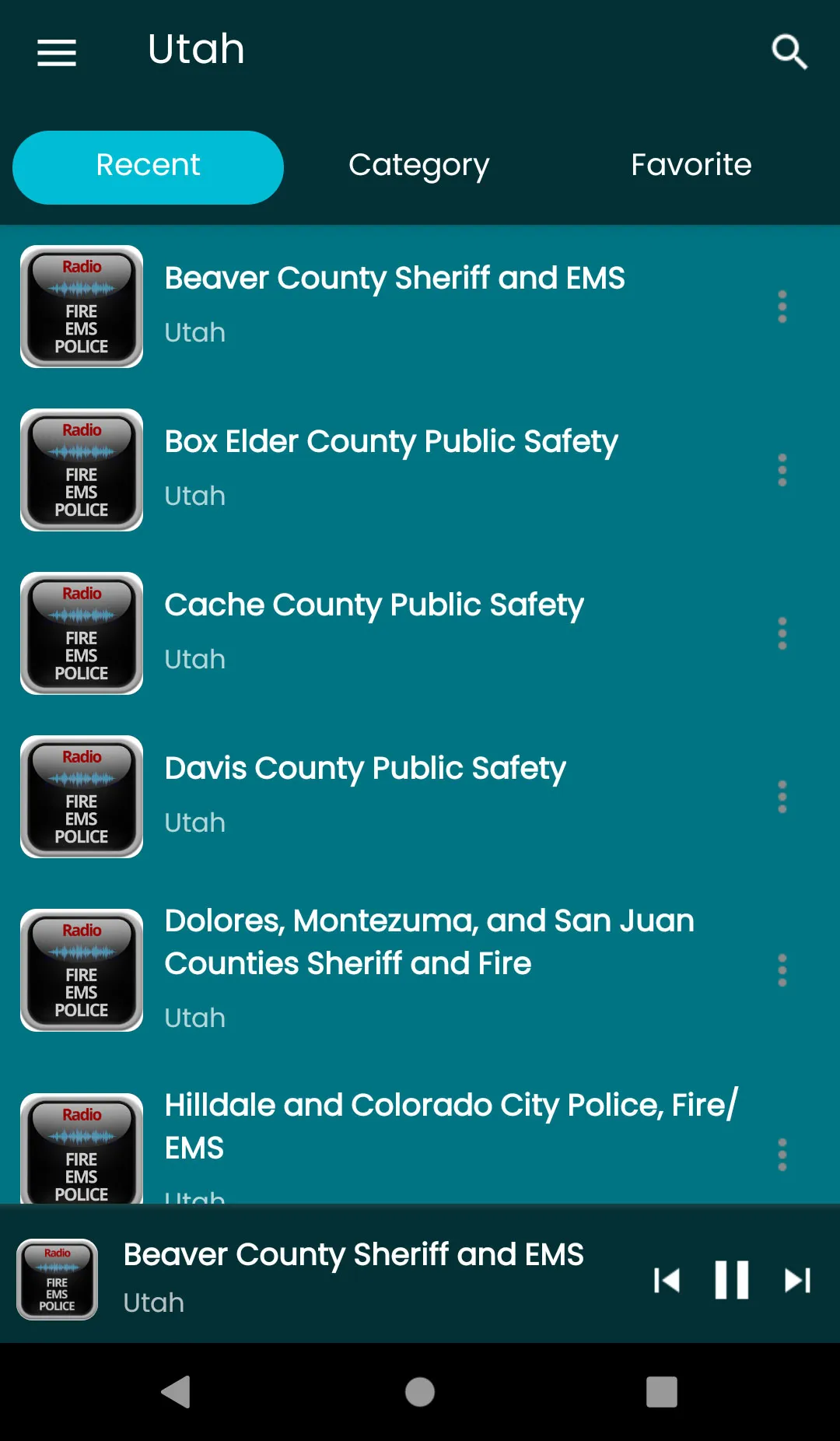 Utah scanner radios | Indus Appstore | Screenshot