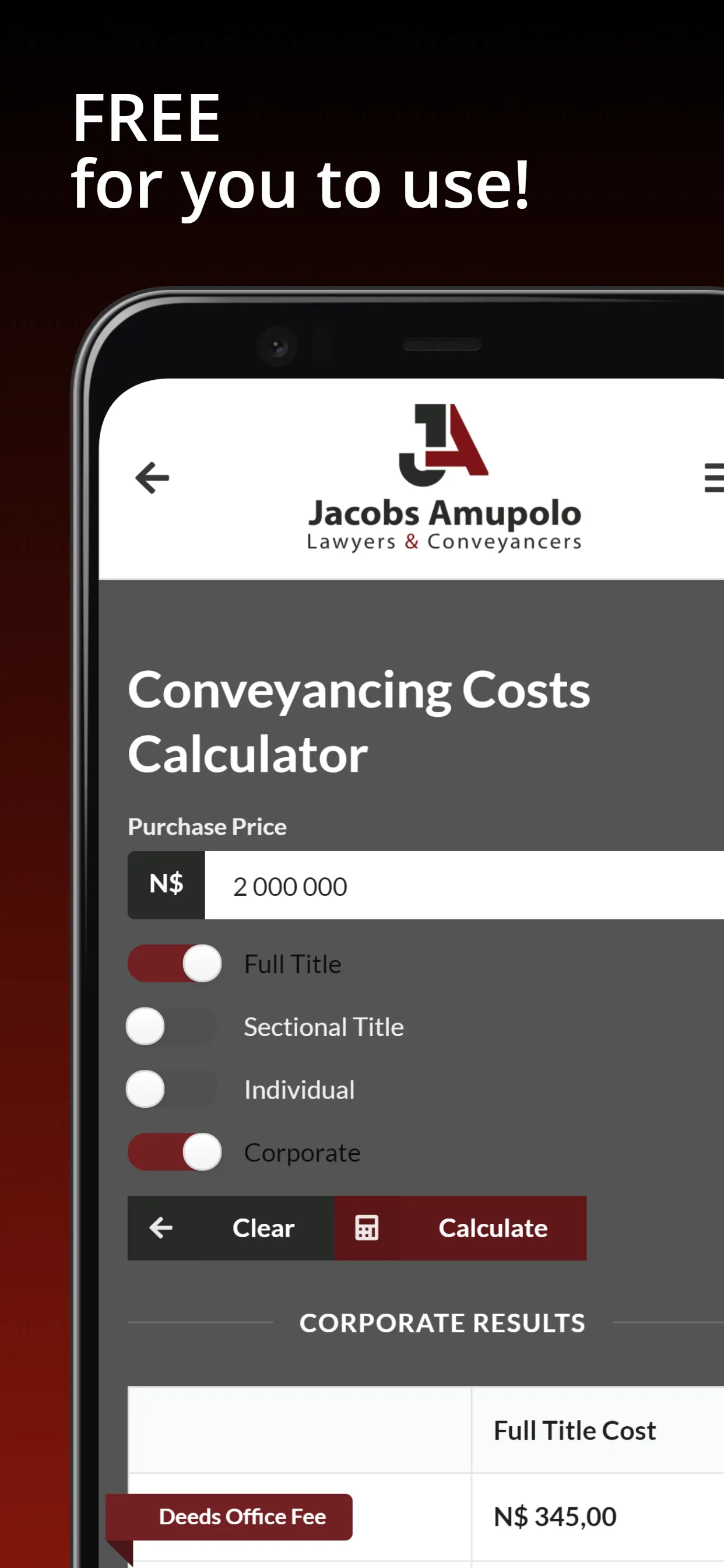 Jacobs Attorneys Conveyancing  | Indus Appstore | Screenshot