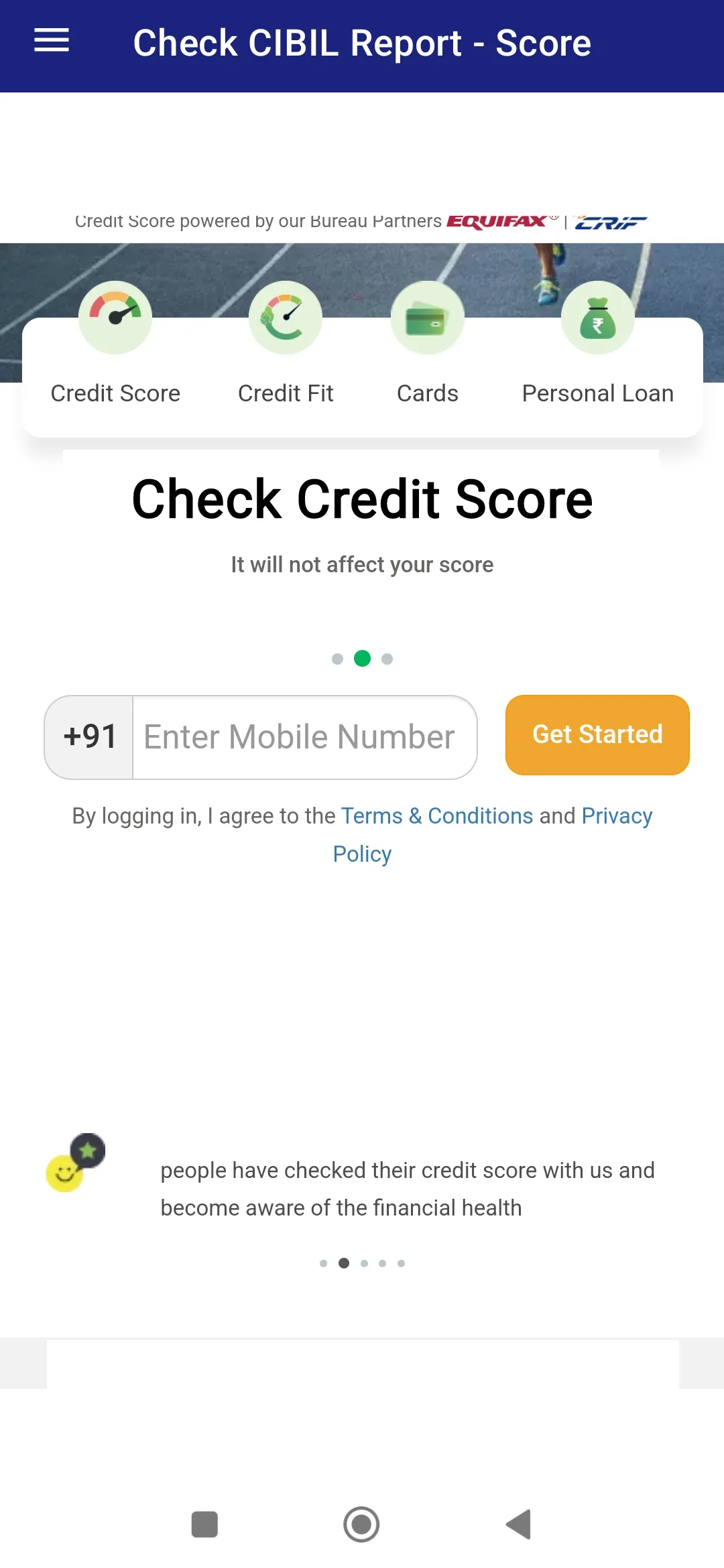 Check CIBIL Report - Score | Indus Appstore | Screenshot