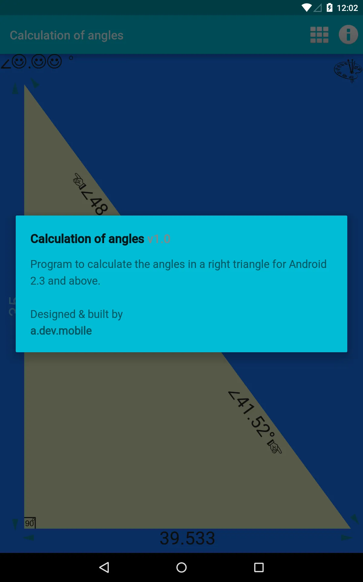 Calculation of angles | Indus Appstore | Screenshot