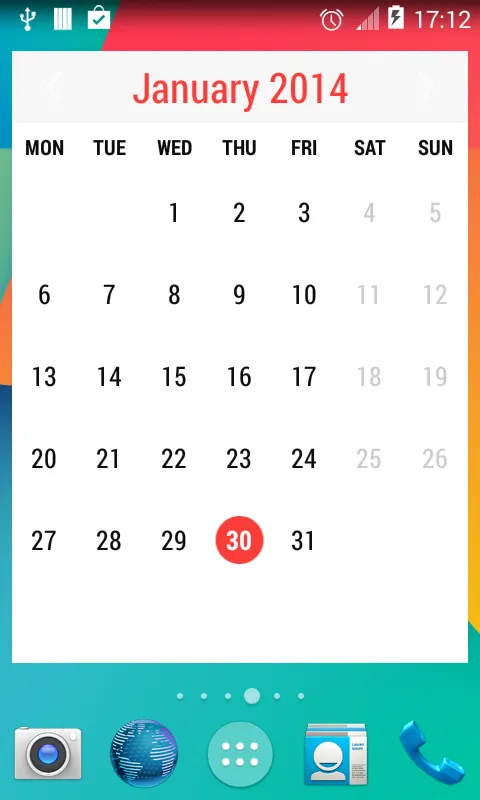 Month Calendar Widget | Indus Appstore | Screenshot