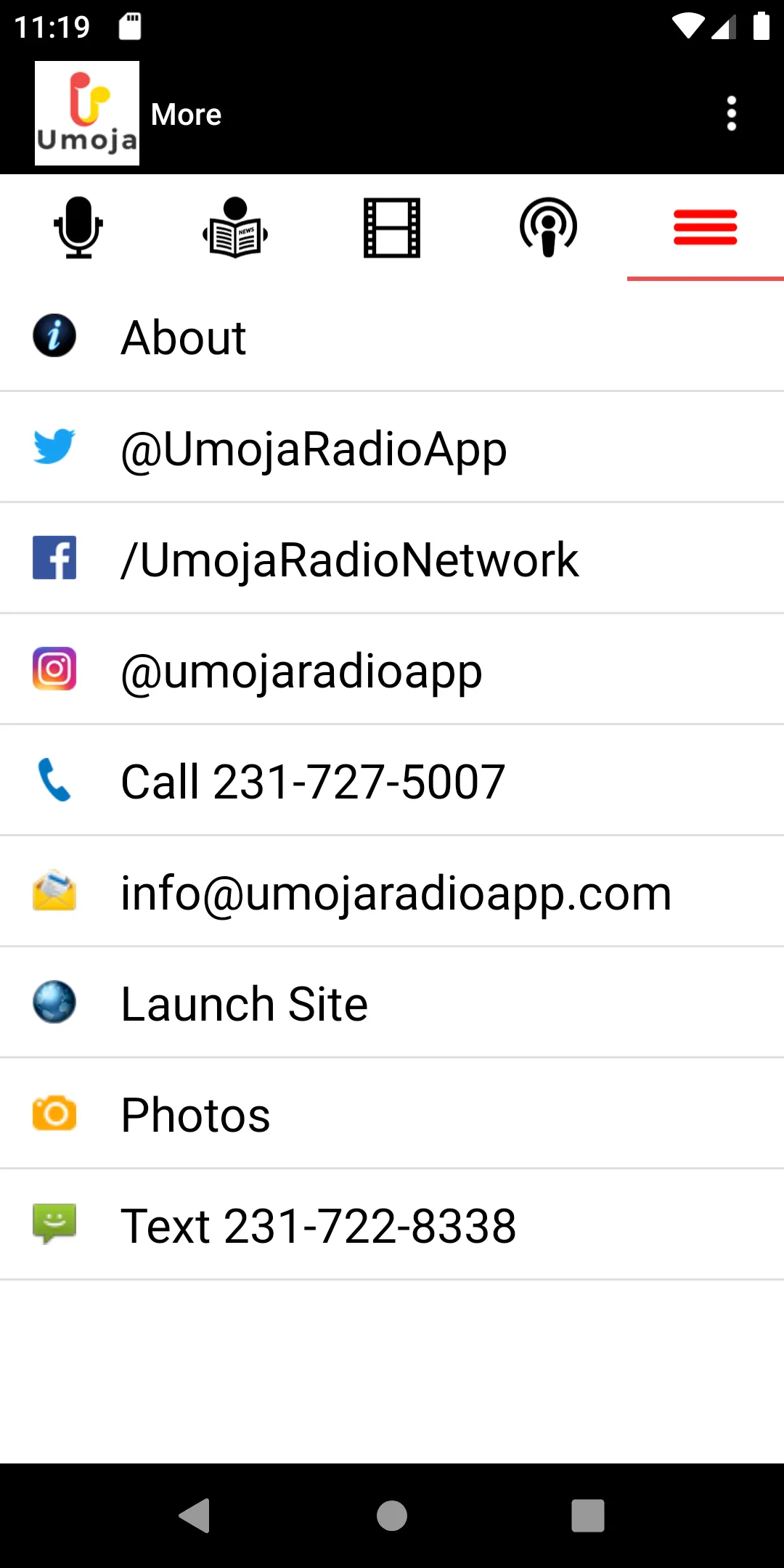 Umoja Radio | Indus Appstore | Screenshot