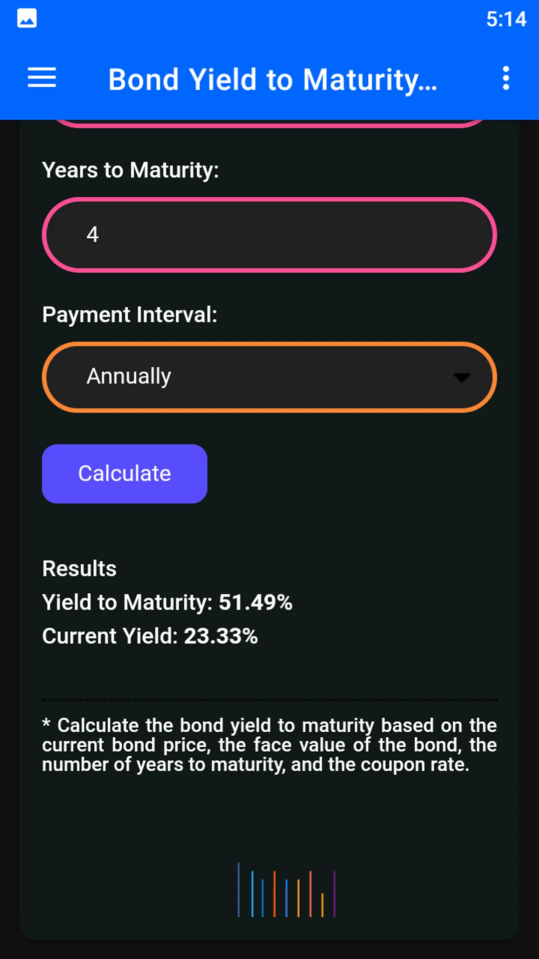 Yield to Maturity Calculator | Indus Appstore | Screenshot