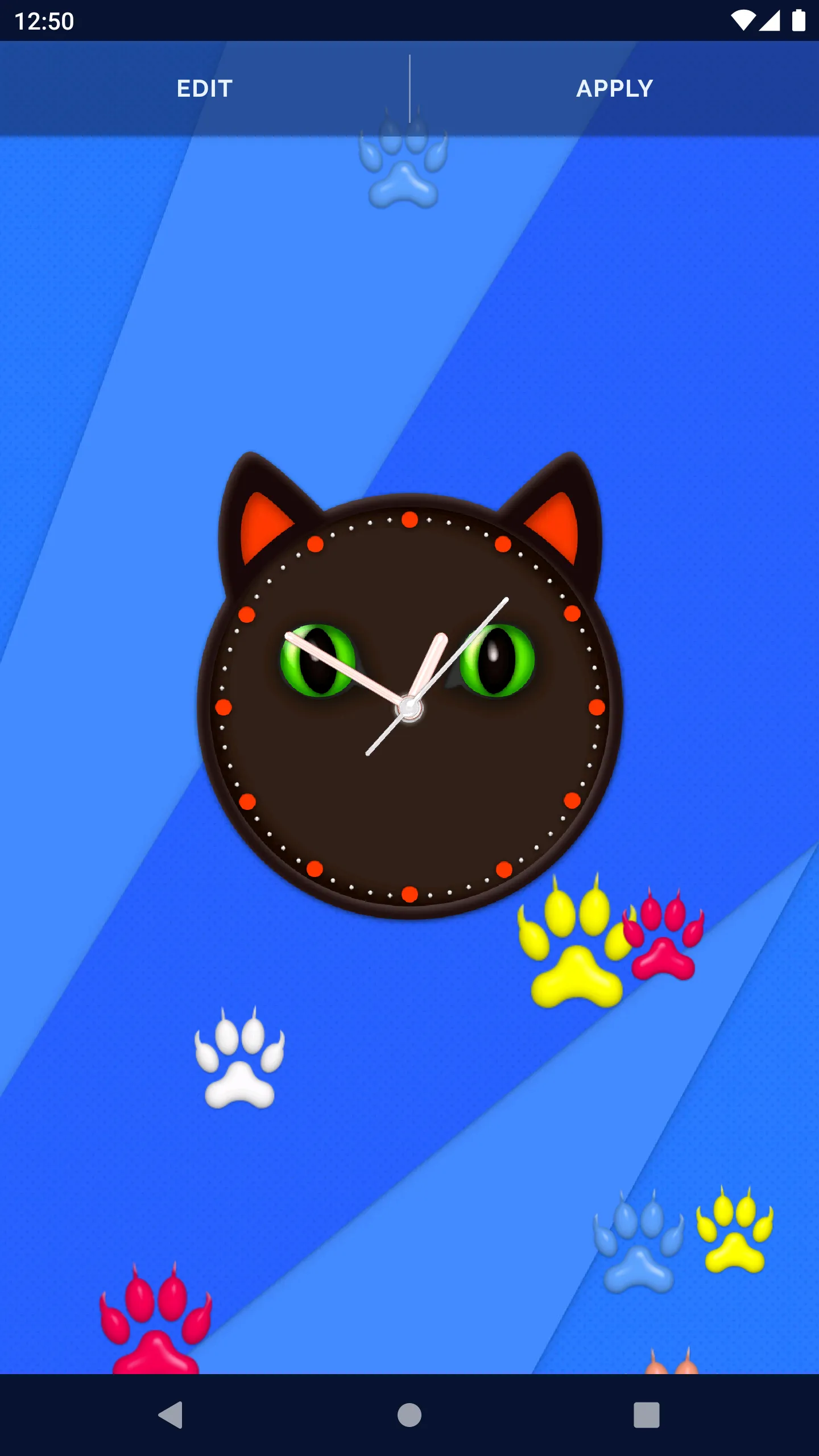 Cute Kitty Clock Wallpaper | Indus Appstore | Screenshot