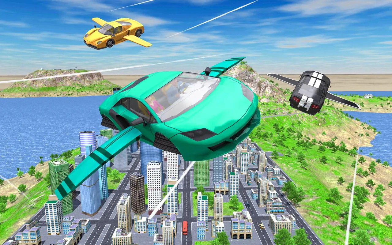 Flying Car Extreme Simulator | Indus Appstore | Screenshot