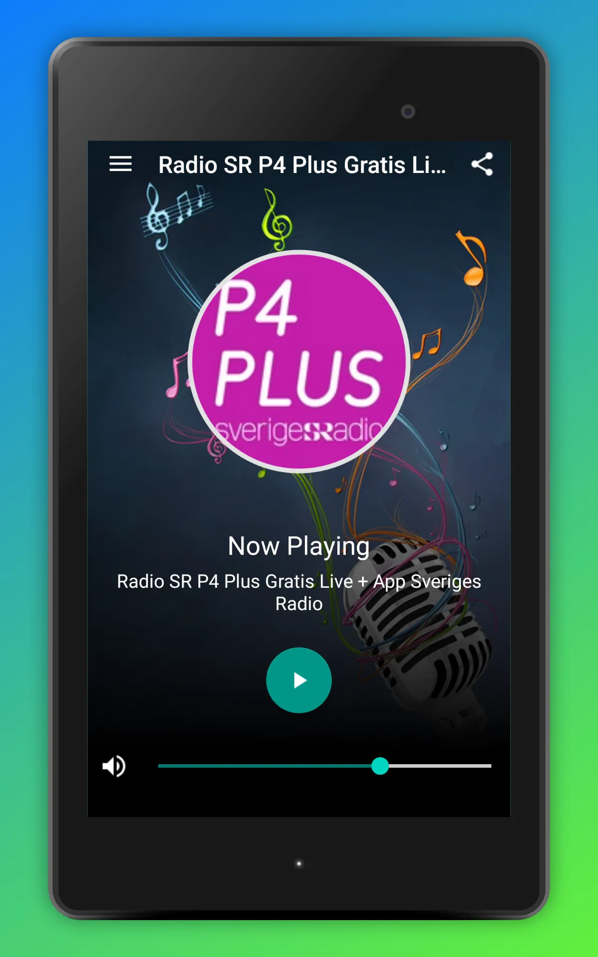 SR Radio P4 Plus Sveriges App | Indus Appstore | Screenshot