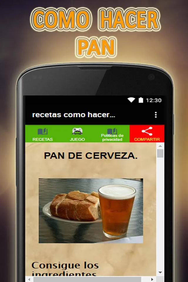 recetas como hacer pan casero | Indus Appstore | Screenshot