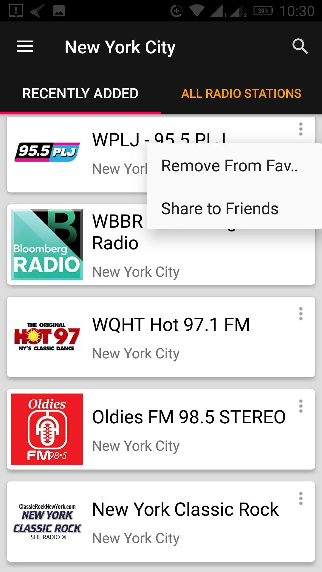 New York City Radio Stations | Indus Appstore | Screenshot