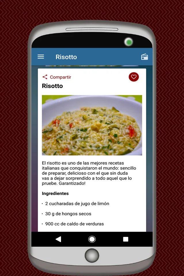 Recetas Italianas en Español | Indus Appstore | Screenshot