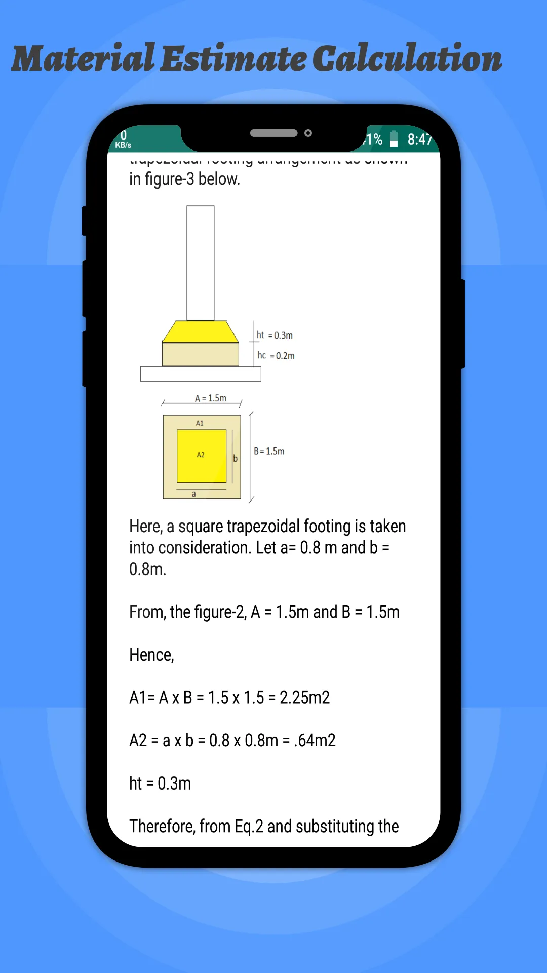 Material Estimate Calculation | Indus Appstore | Screenshot