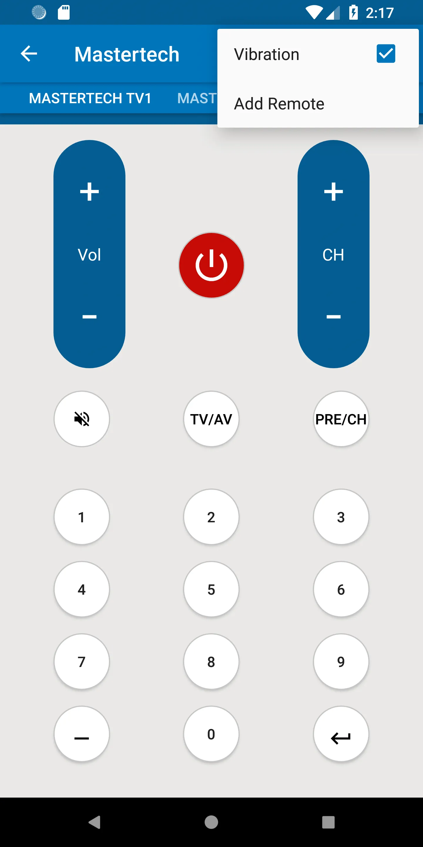 Mastertech TV Remote | Indus Appstore | Screenshot