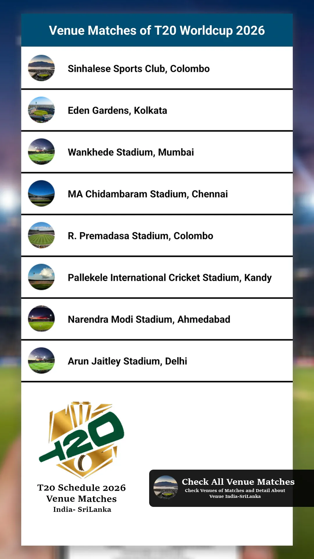 T20 World Cup 2026: Live Score | Indus Appstore | Screenshot