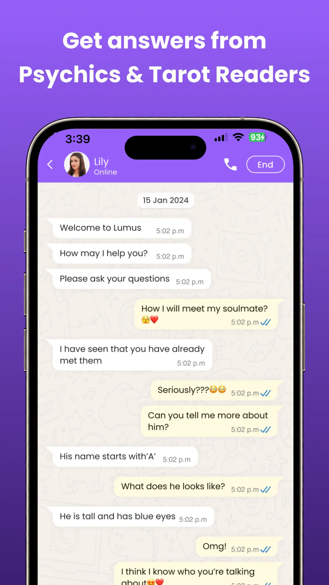Lumus: Psychic & Tarot Reading | Indus Appstore | Screenshot