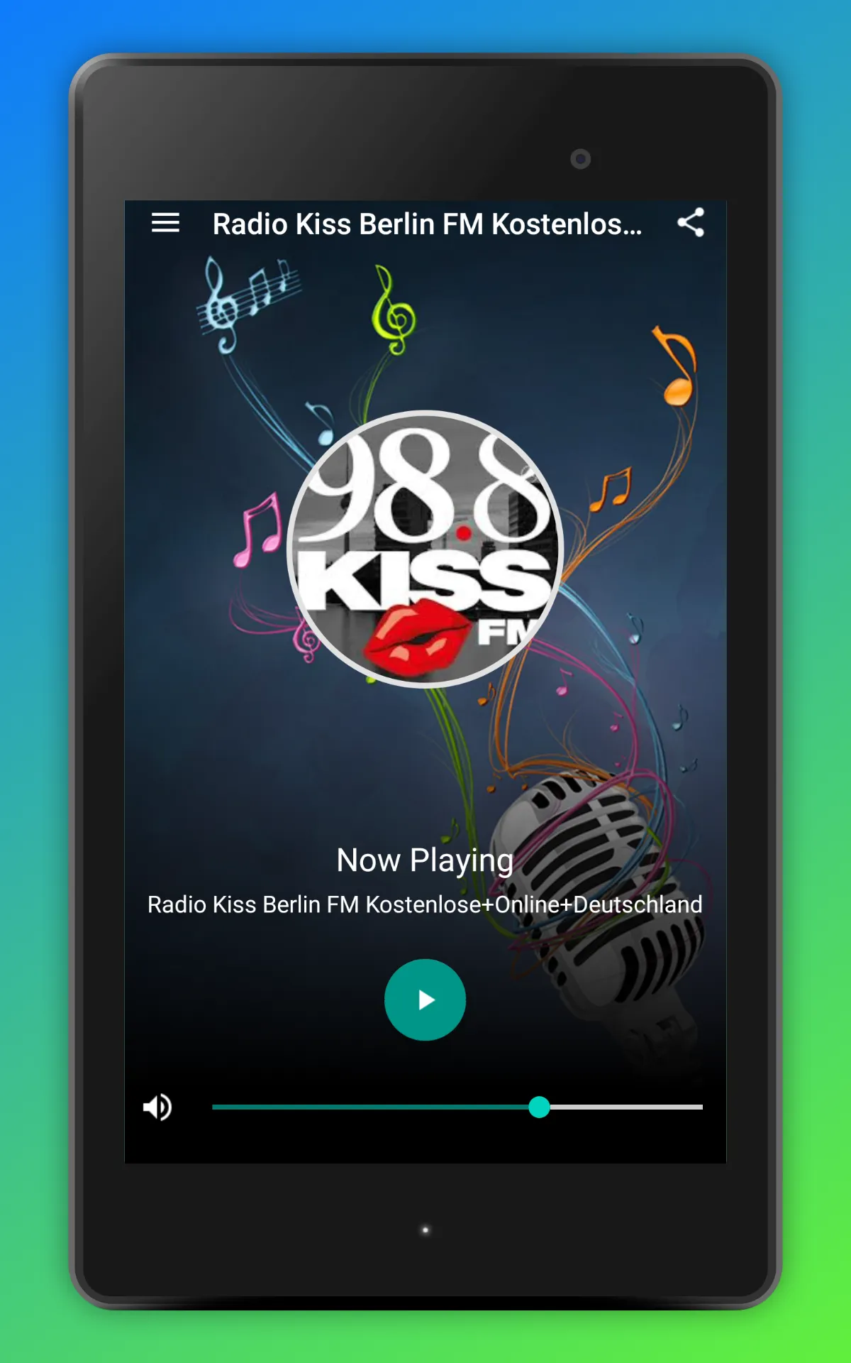 Radio Kiss FM Berlin 98.8 App | Indus Appstore | Screenshot