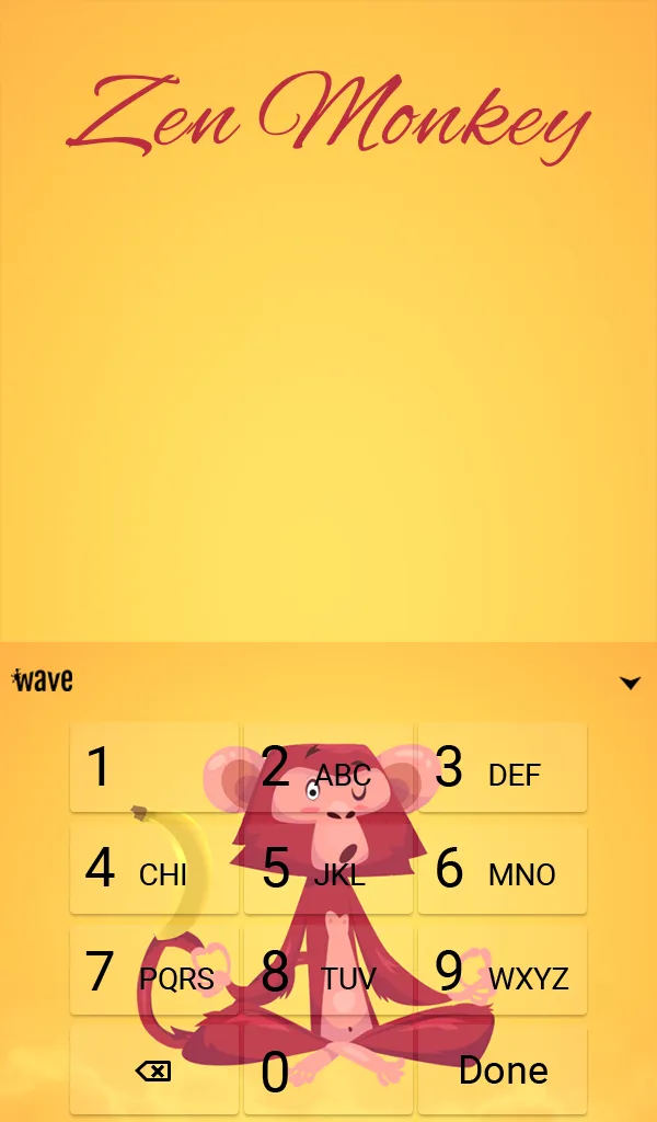 Zen Monkey Animated Keyboard | Indus Appstore | Screenshot