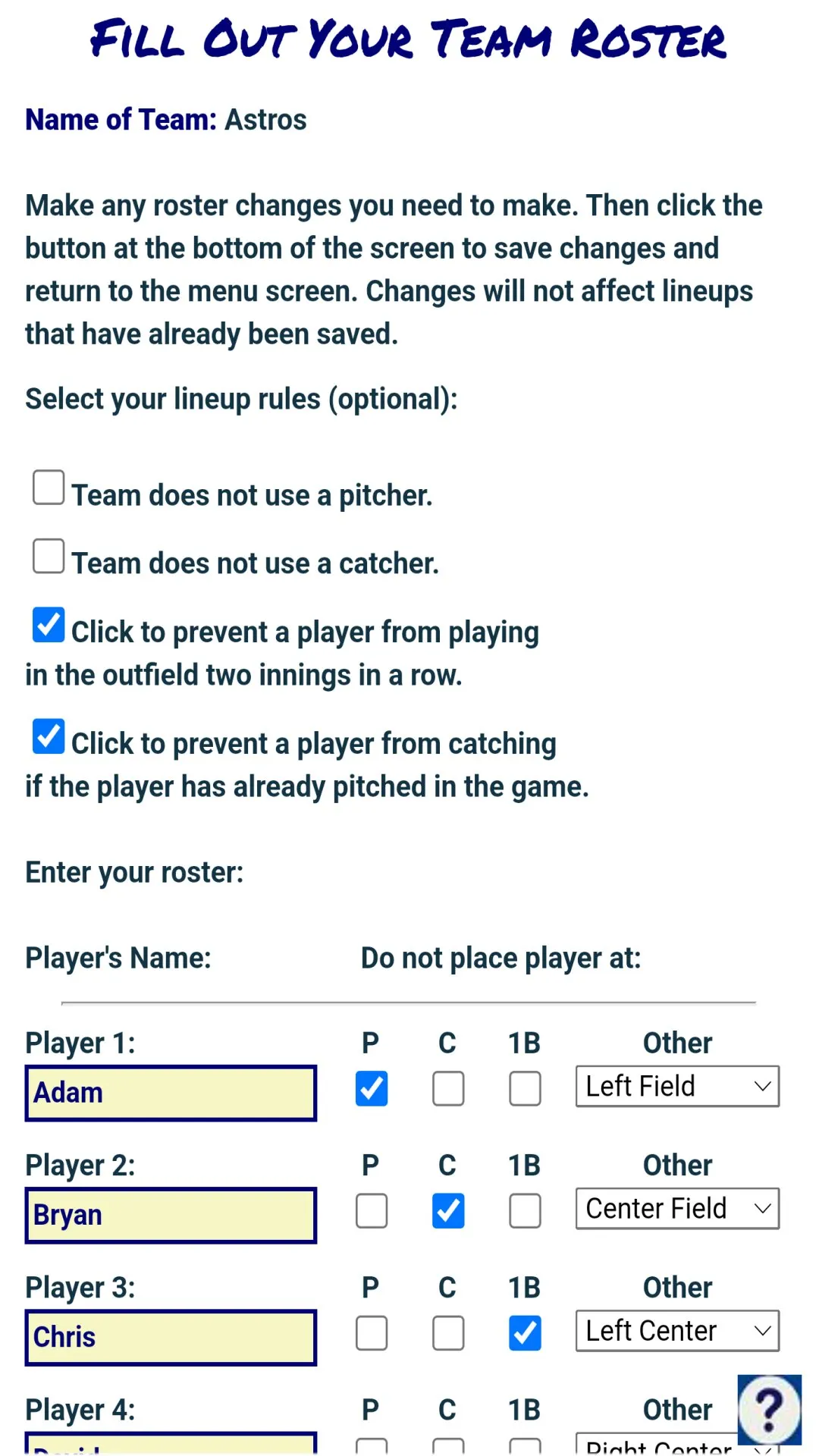 Baseball Fielding Rotation App | Indus Appstore | Screenshot